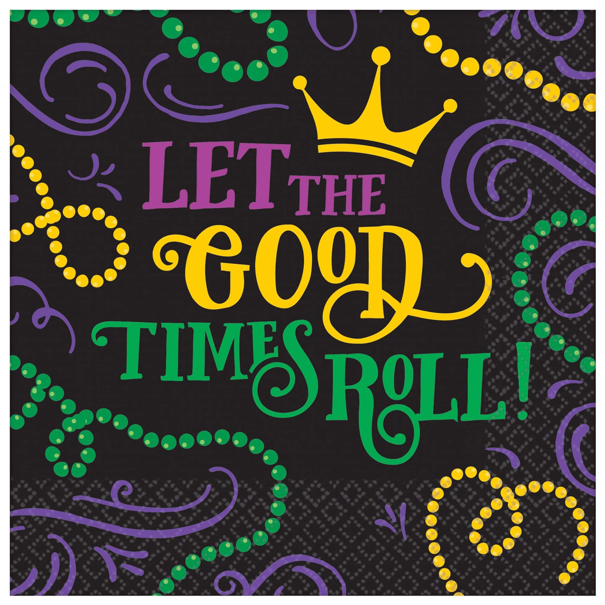 Mardi Gras Good Times Paper Lunch Napkins, 125ct.