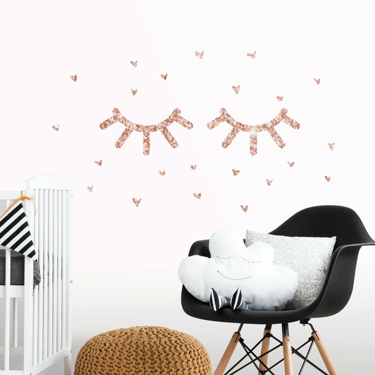 RoomMates Eyelash Peel & Stick Glitter Wall Decals