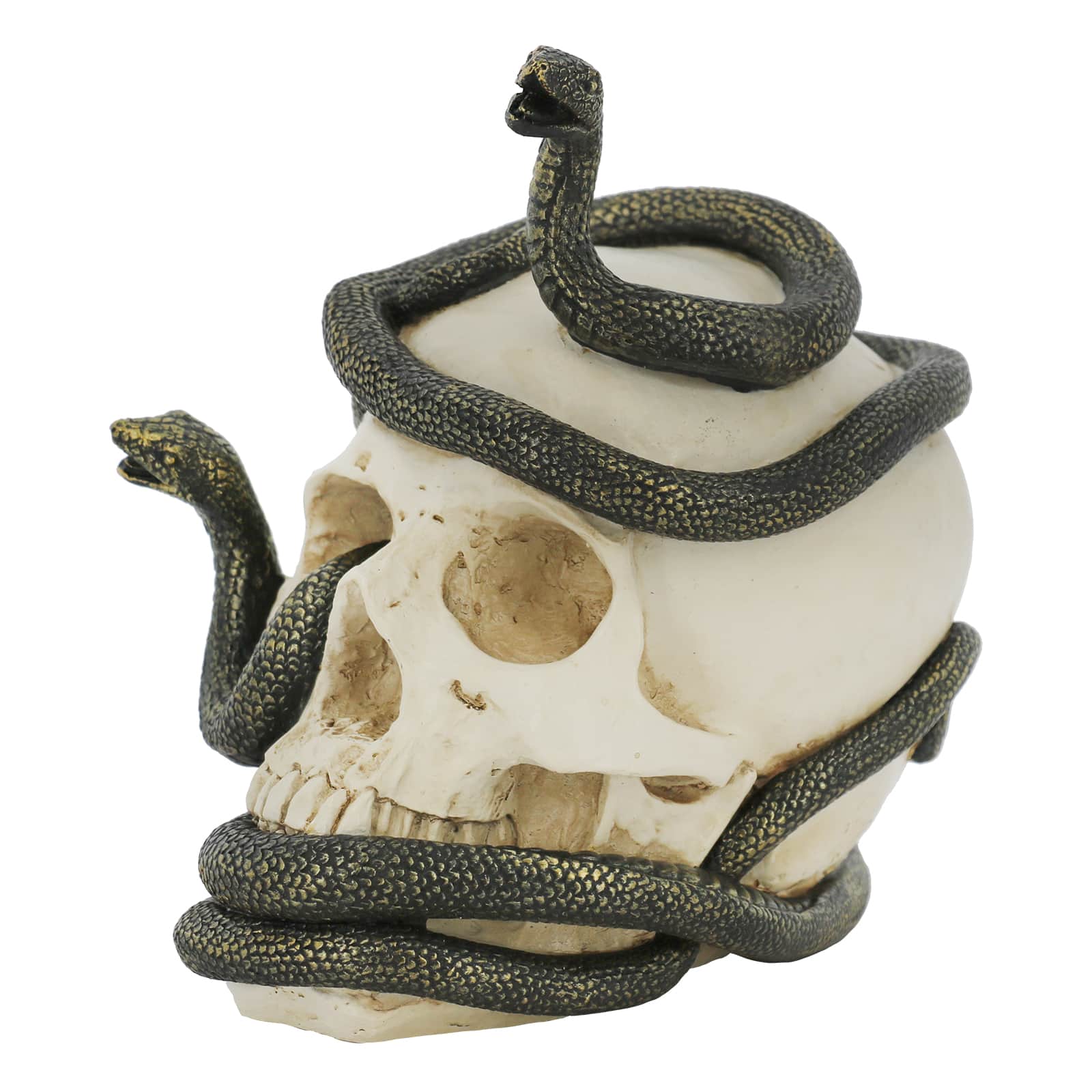 7.25&#x22; Snake-Entwined Skull Tabletop D&#xE9;cor by Ashland&#xAE;