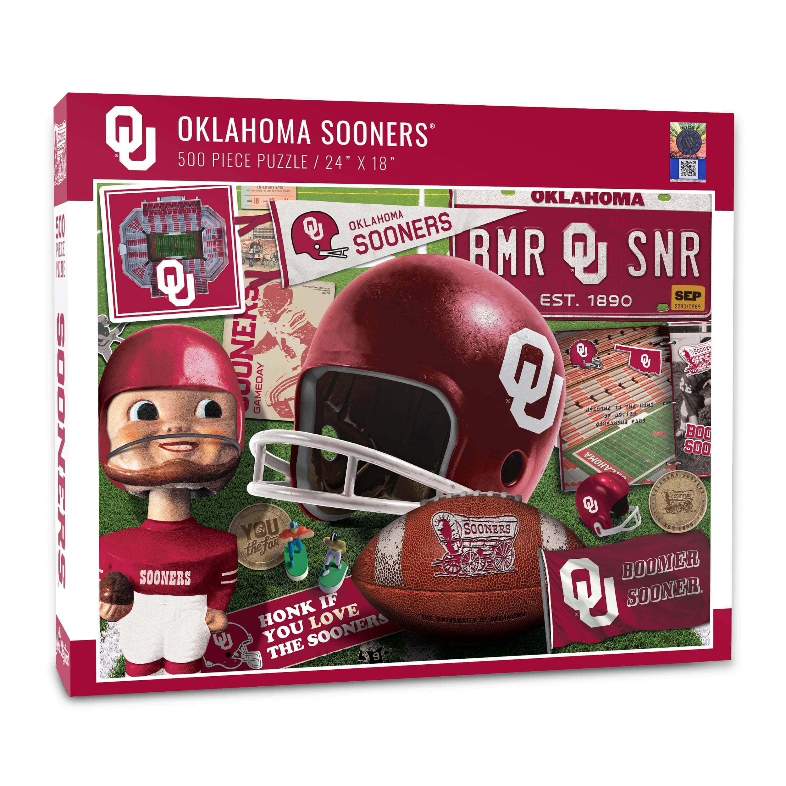 College Team Retro Series 500 Piece Puzzle By Youthefan in Oklahoma Sooners | 18" x 24" | Michaels®