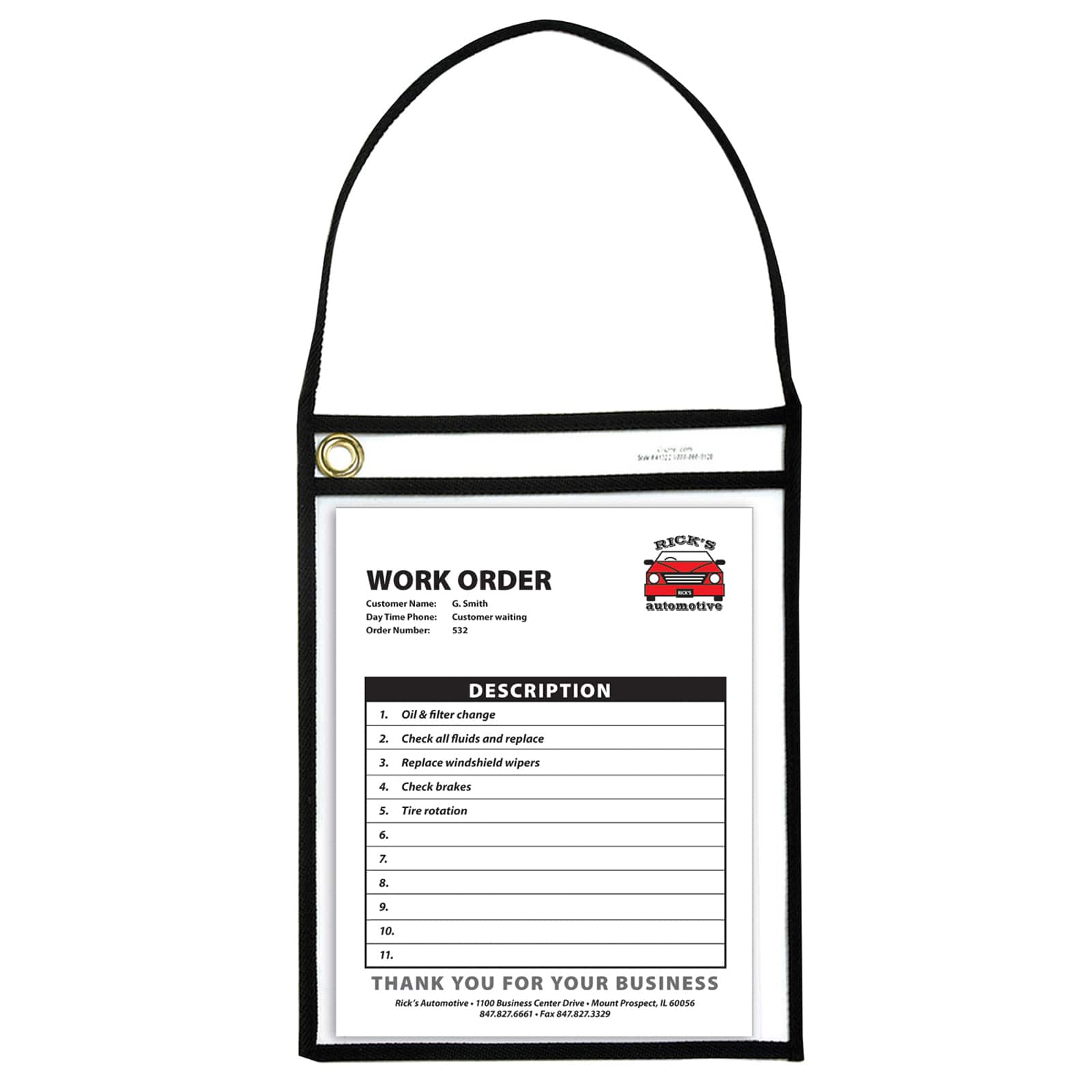 C-Line&#xAE; Black Shop Ticket Holder With Strap, 15ct.