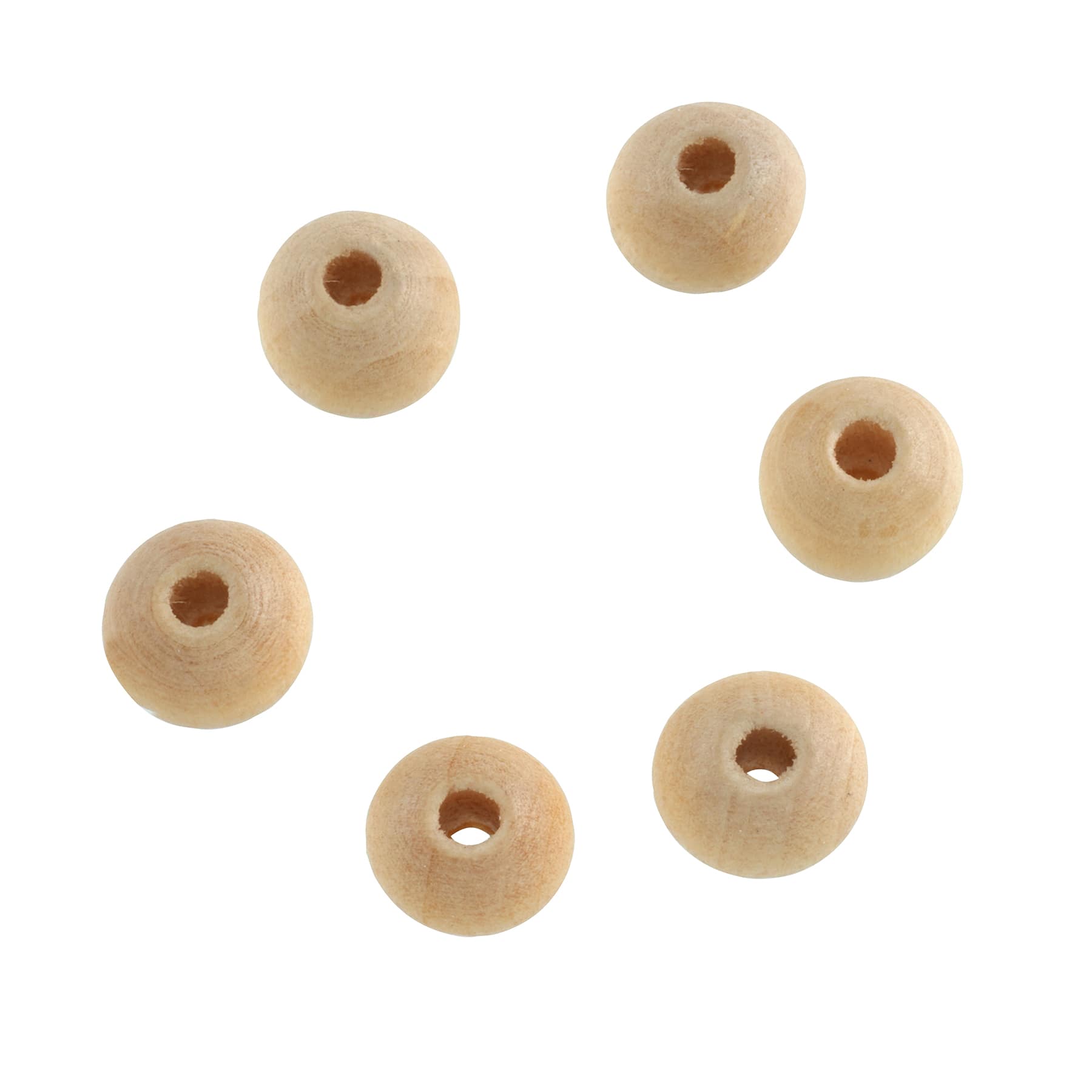 Natural Wood Round Craft Beads by Bead Landing&#x2122;, 8mm