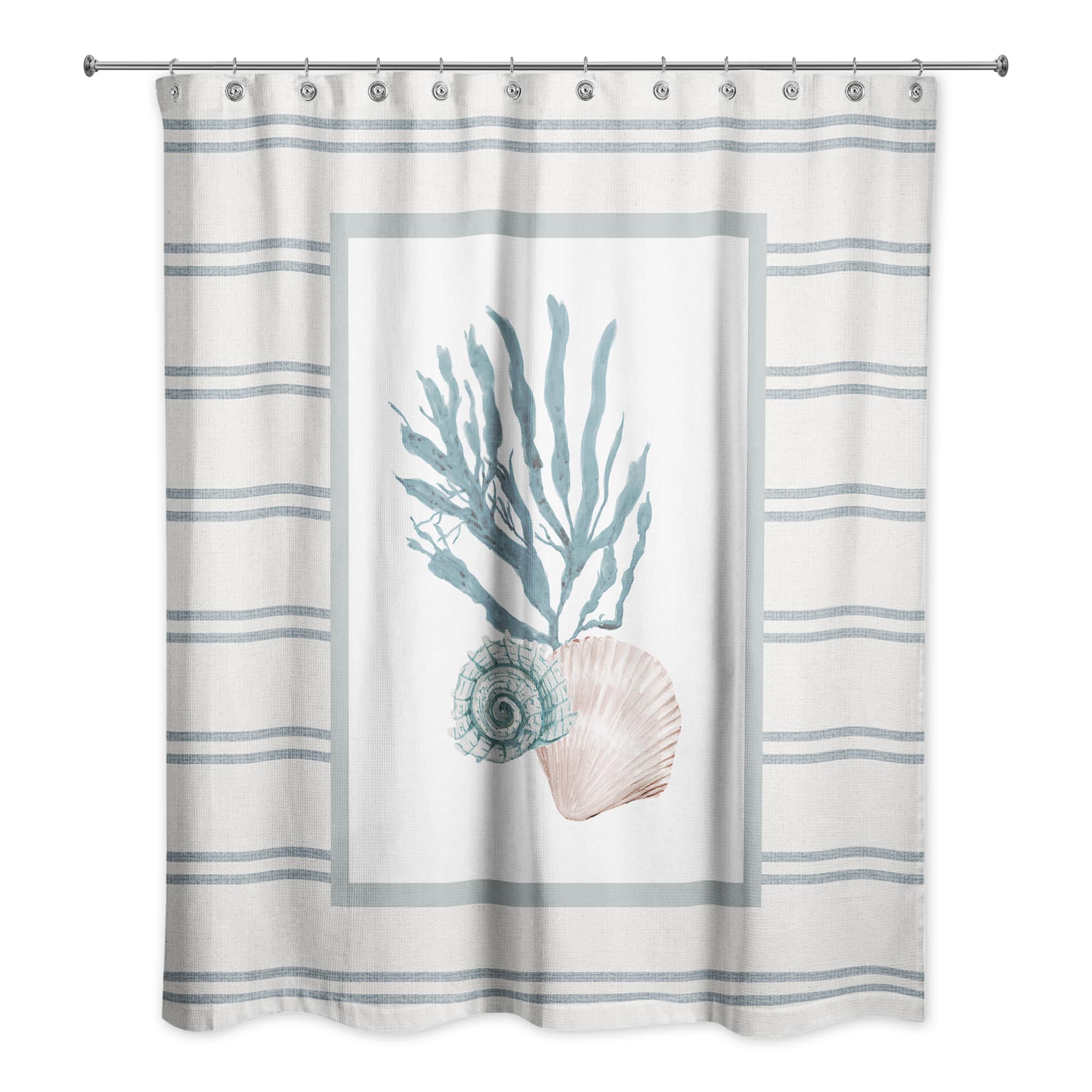 Snail and Olive Shell 71" x 74" Shower Curtain