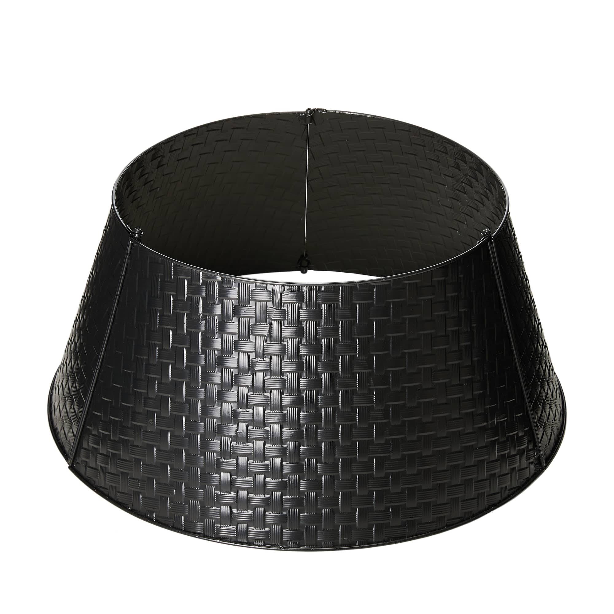 Glitzhome® Black 26" Woven Metal Tree Collar