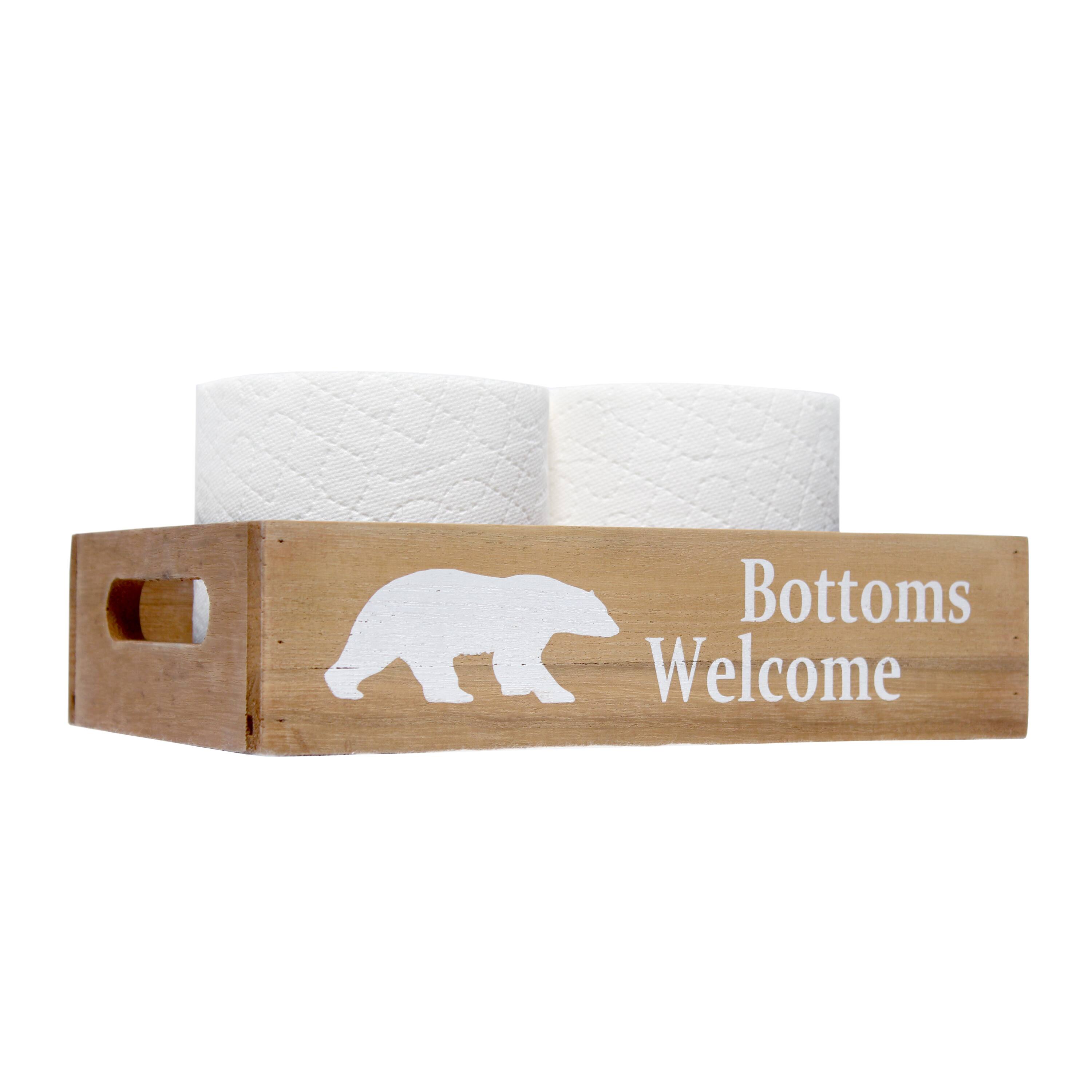 Elegant Designs Small Natural Rustic Towel Holder, Frame &#x26; Toilet Paper Holder Set