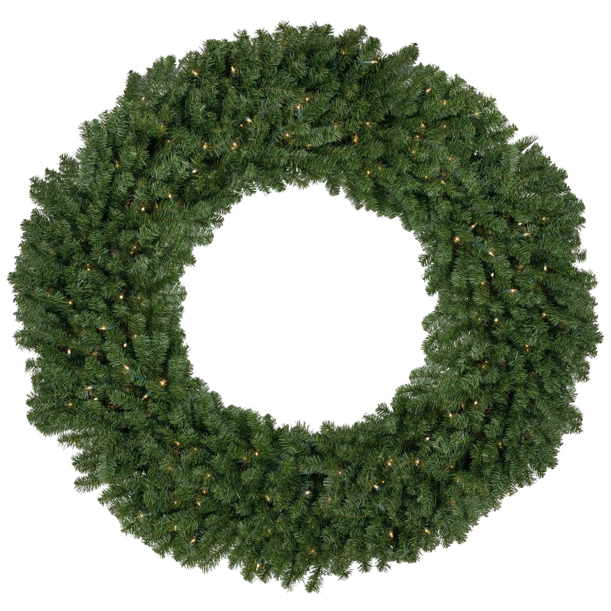5ft. Pre-Lit Commercial Canadian Pine Artificial Christmas Wreath