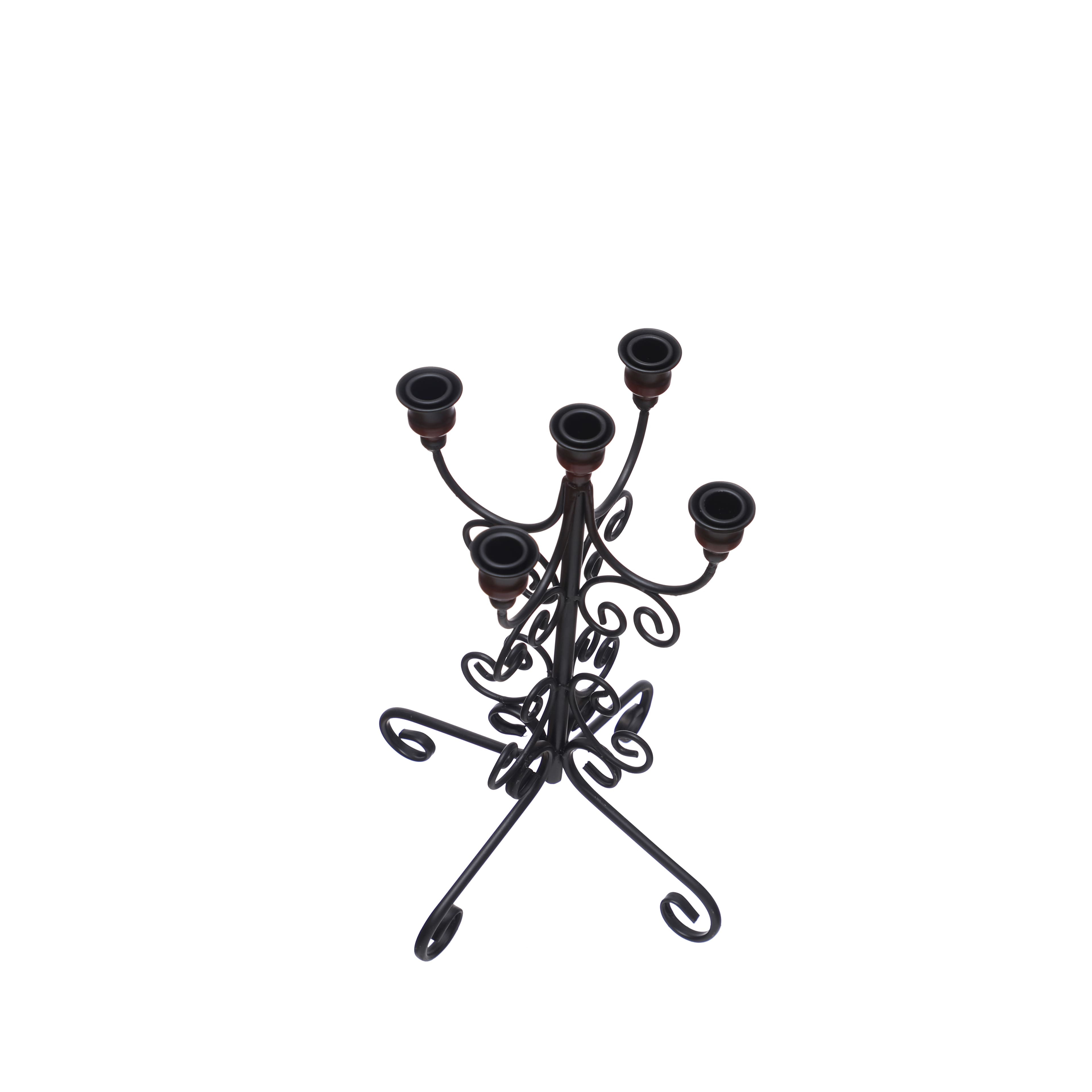 16.25&#x22; Black Scrollwork Metal Tabletop Candelabra by Ashland&#xAE;