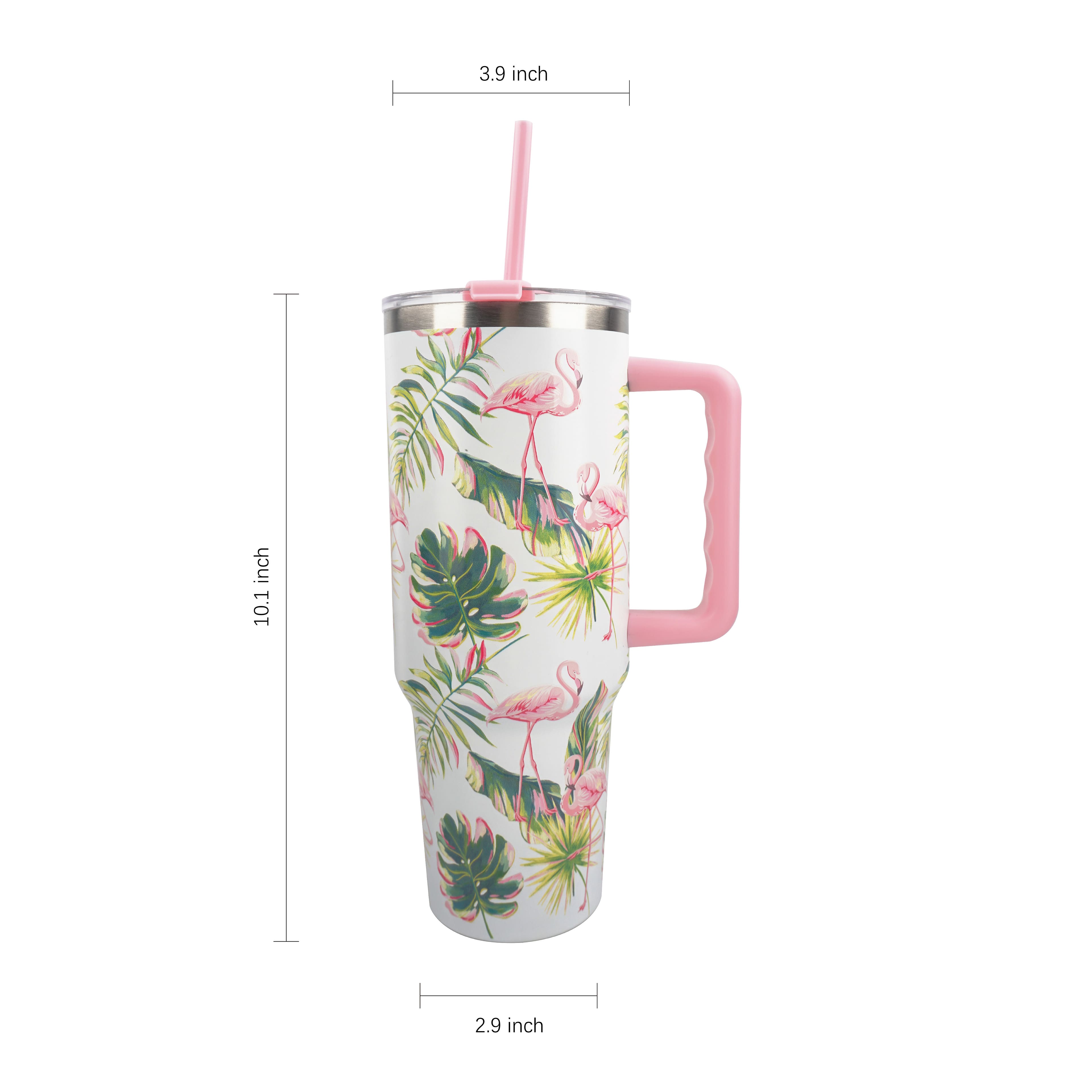 40oz. Flamingo Toss Stainless Steel Insulated Tumbler by Celebrate It&#x2122;