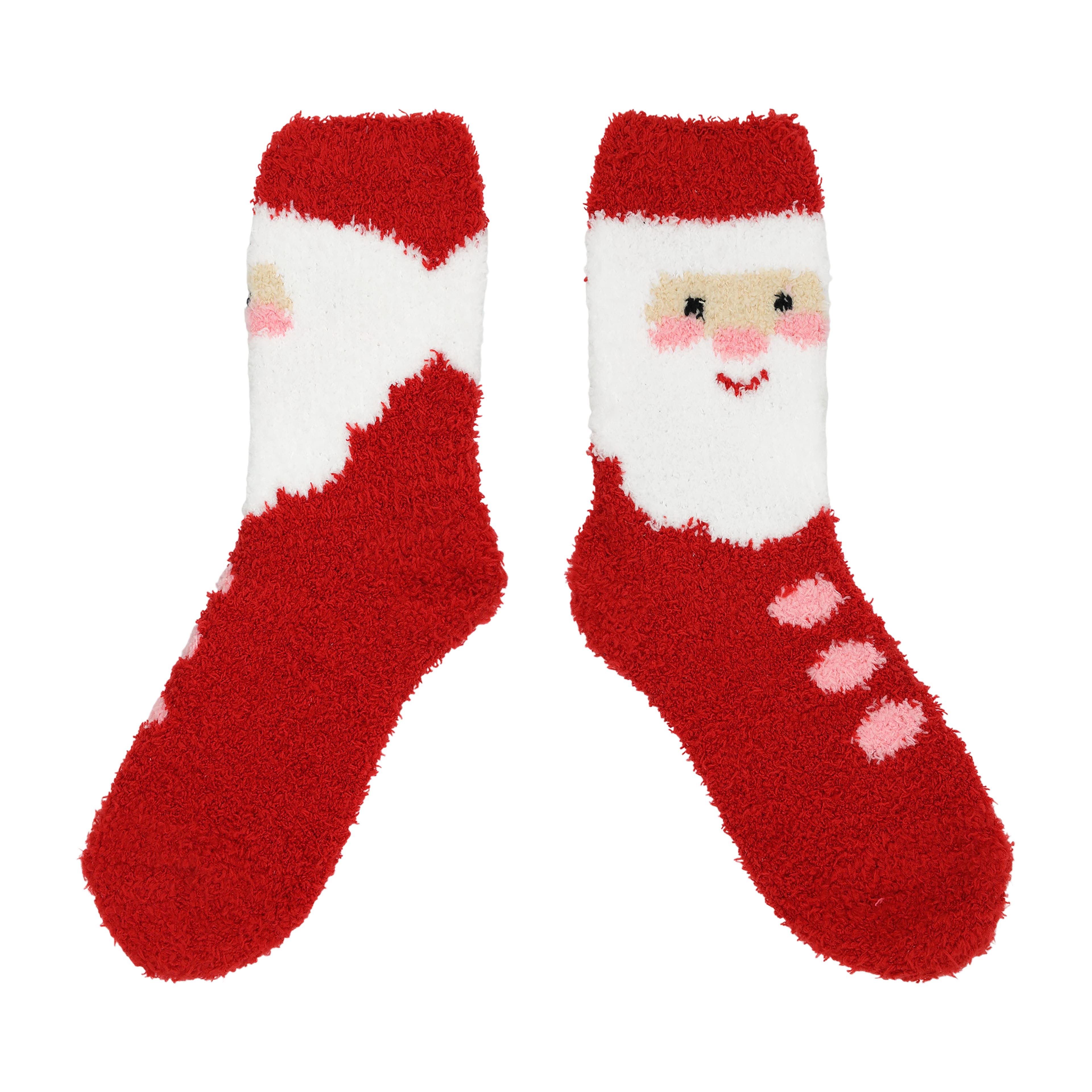 Santa Fuzzy Socks by Creatology&#x2122;