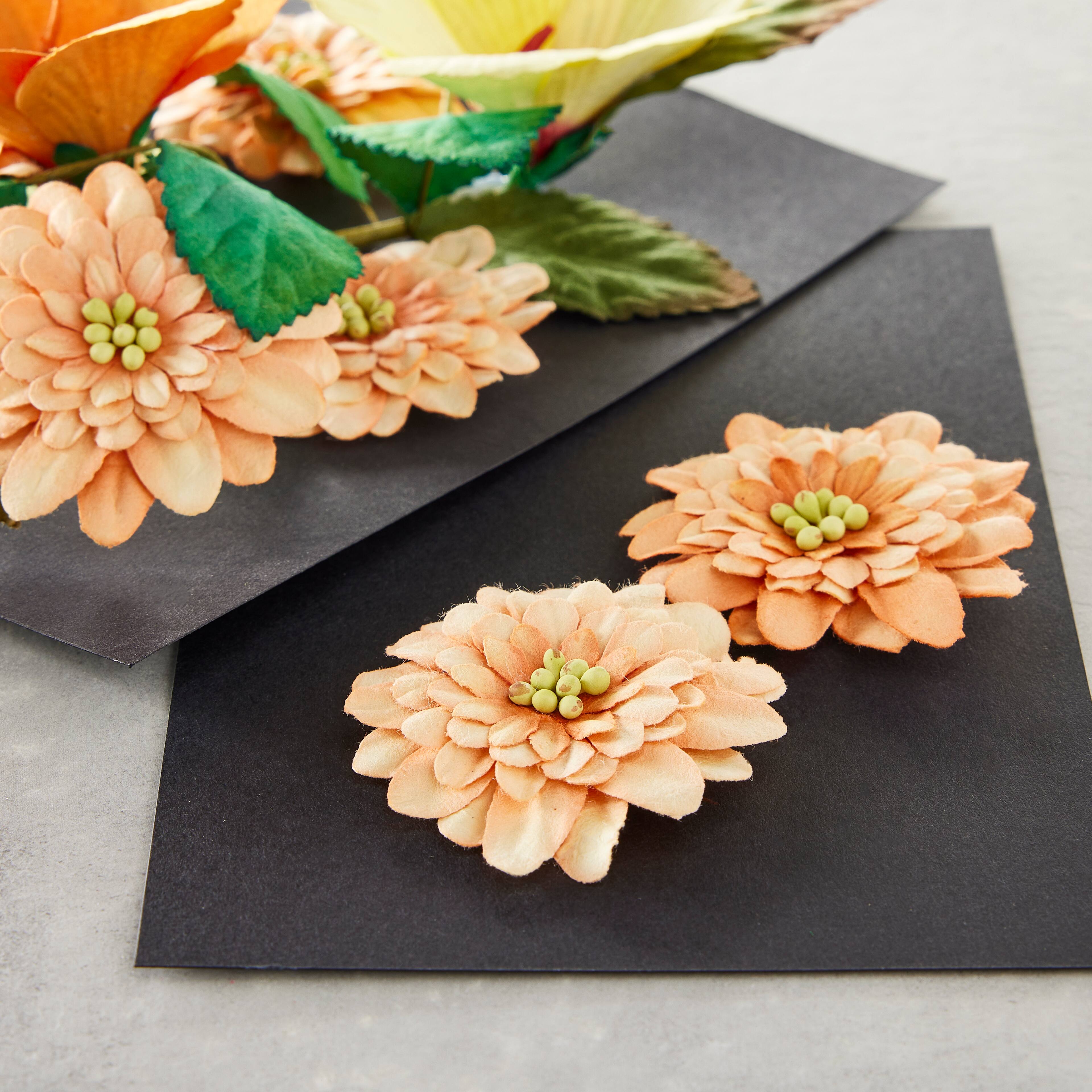 12 Packs: 6 ct. (72 total) Peach Gerbera Daisy Embellishments by Recollections&#x2122;