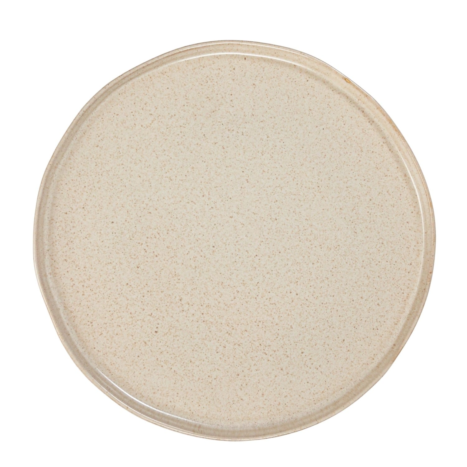 10.25&#x22; Cream Speckled Glaze Stoneware Plate, 2ct.