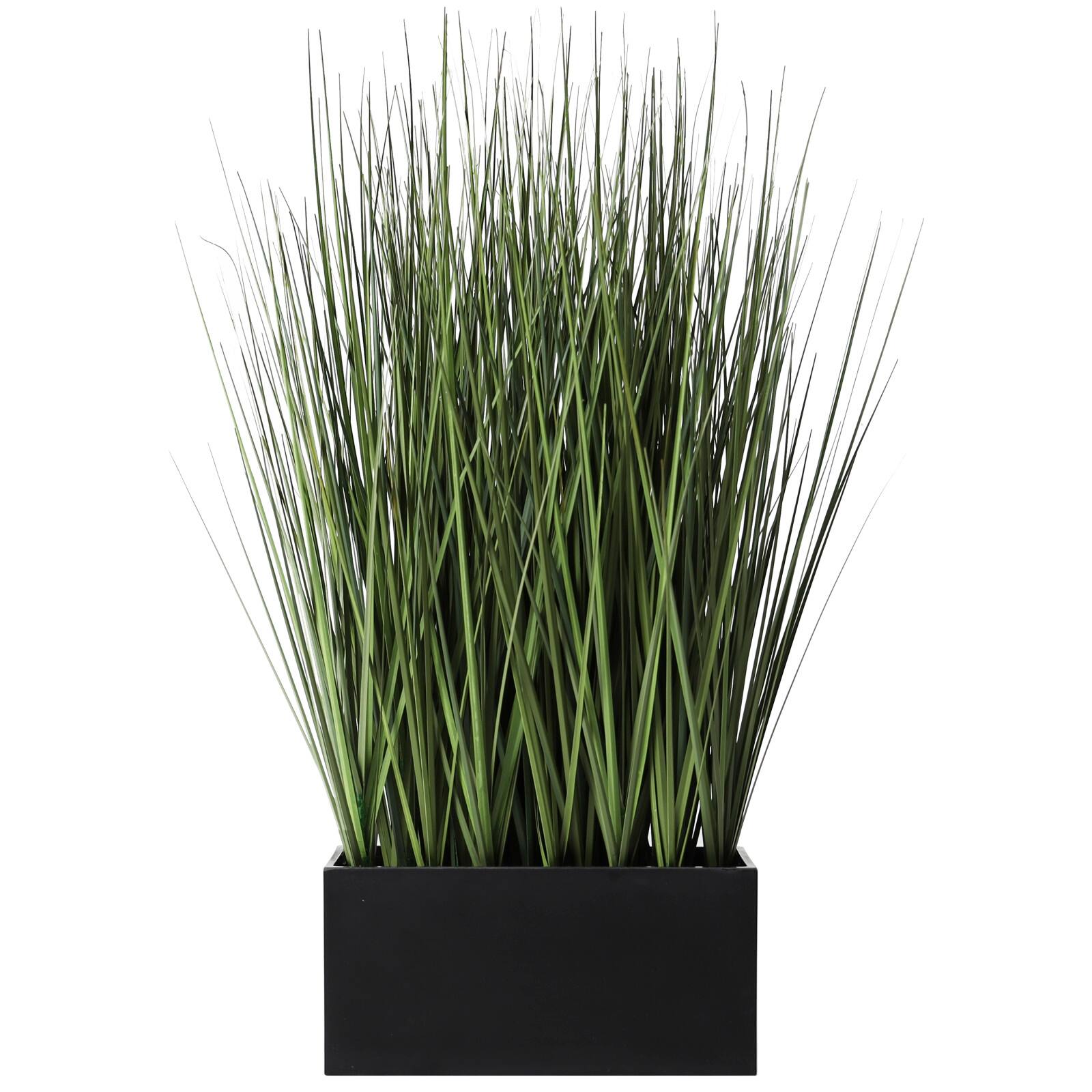 18" Onion Grass Artificial Plant with Black Rectangular Pot