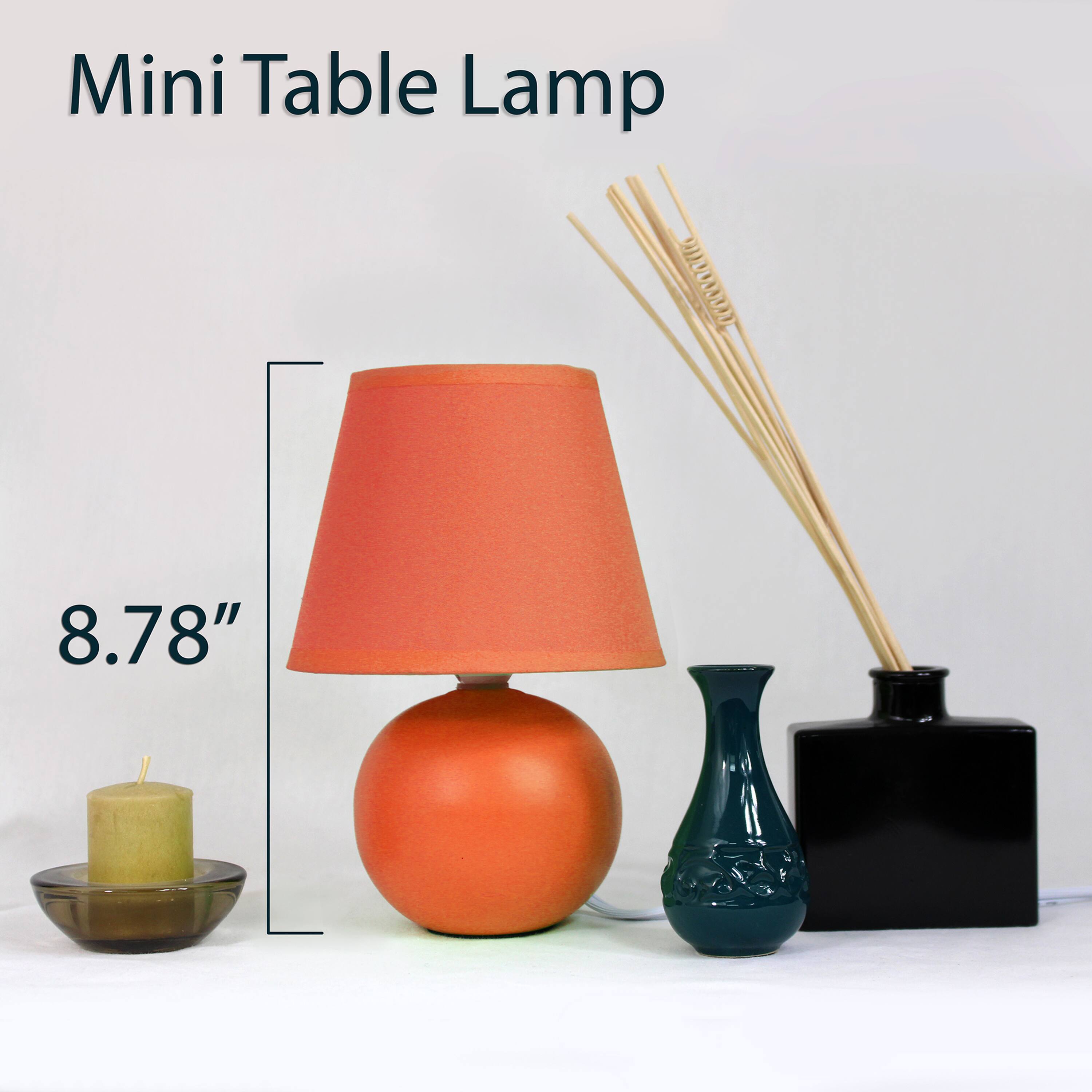 Simple Designs Mini Ceramic Globe Table Lamp