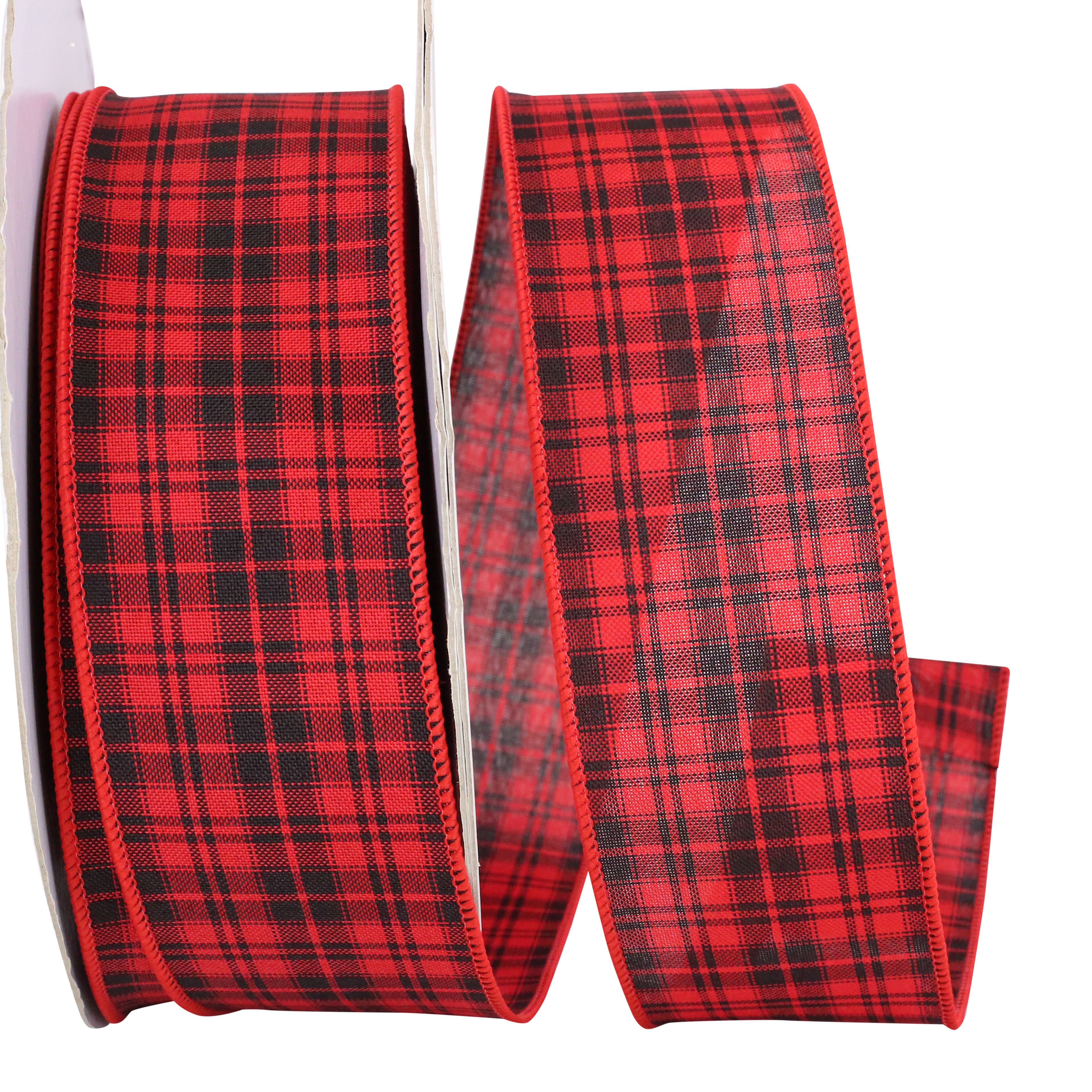 Reliant 2.5" x 50yd. Check King Value Wired Ribbon