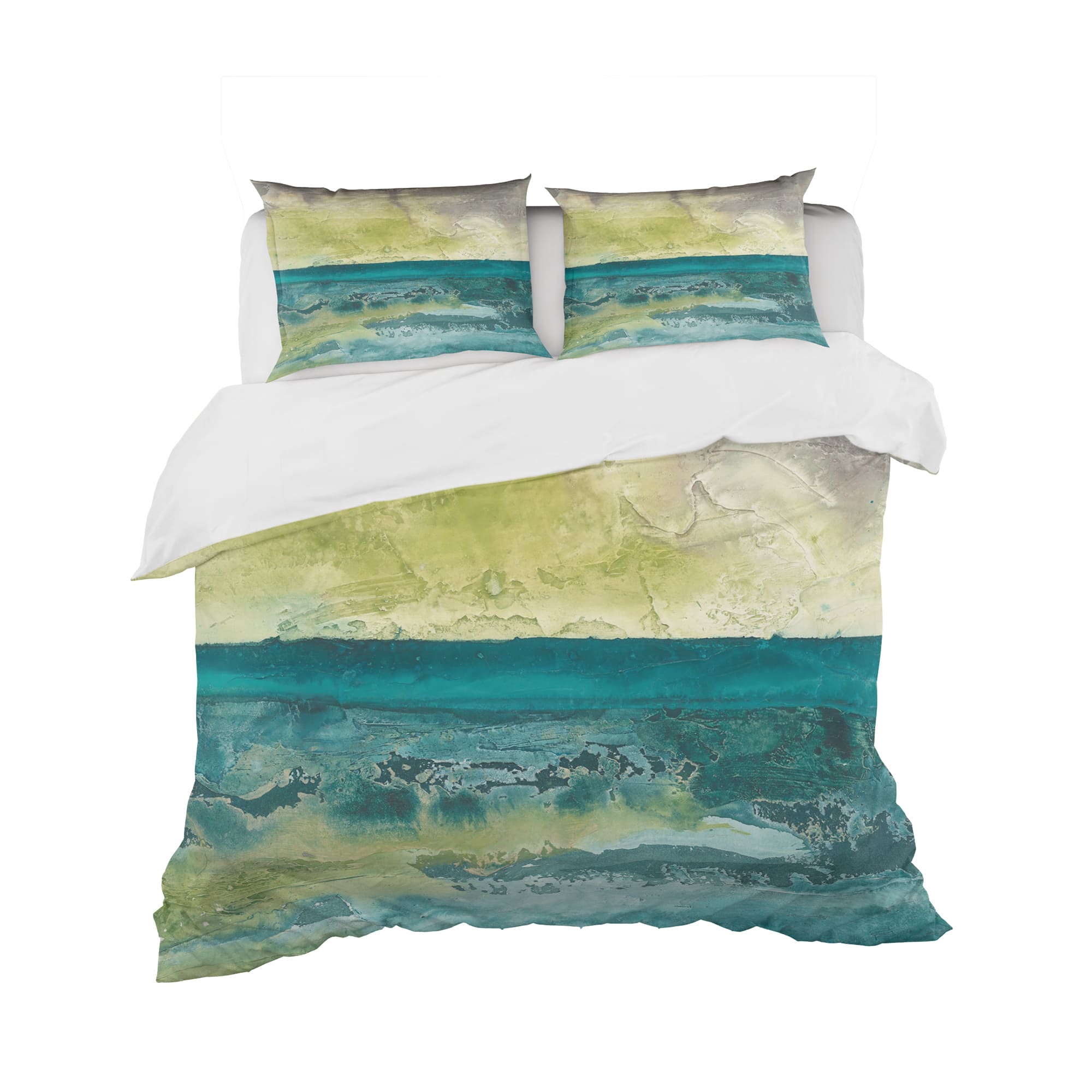 Designart &#x27;Beyond the Horizon I&#x27; Cottage Bedding Set - Duvet Cover &#x26; Shams