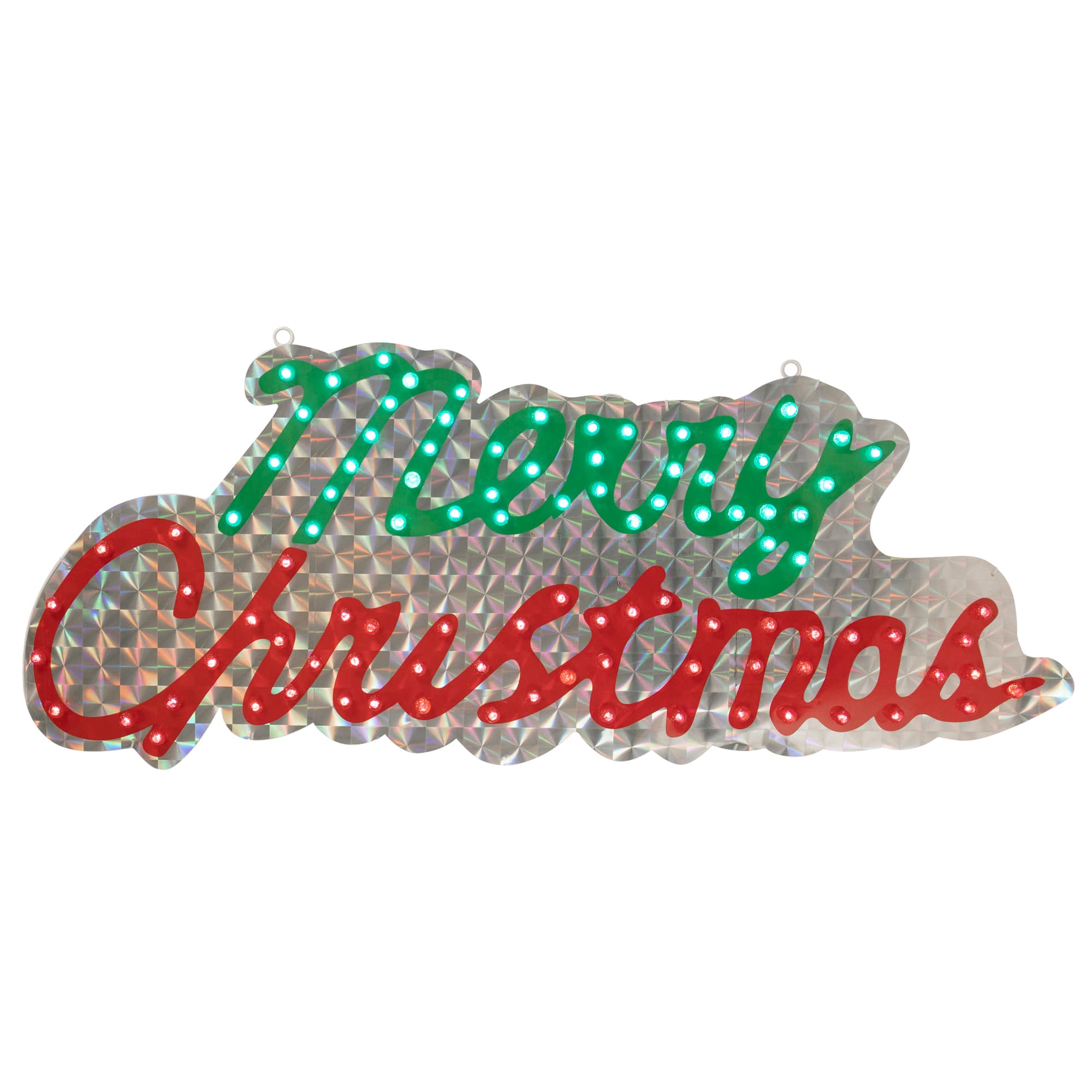 42" LED Holographic Merry Christmas Outdoor Sign Décor