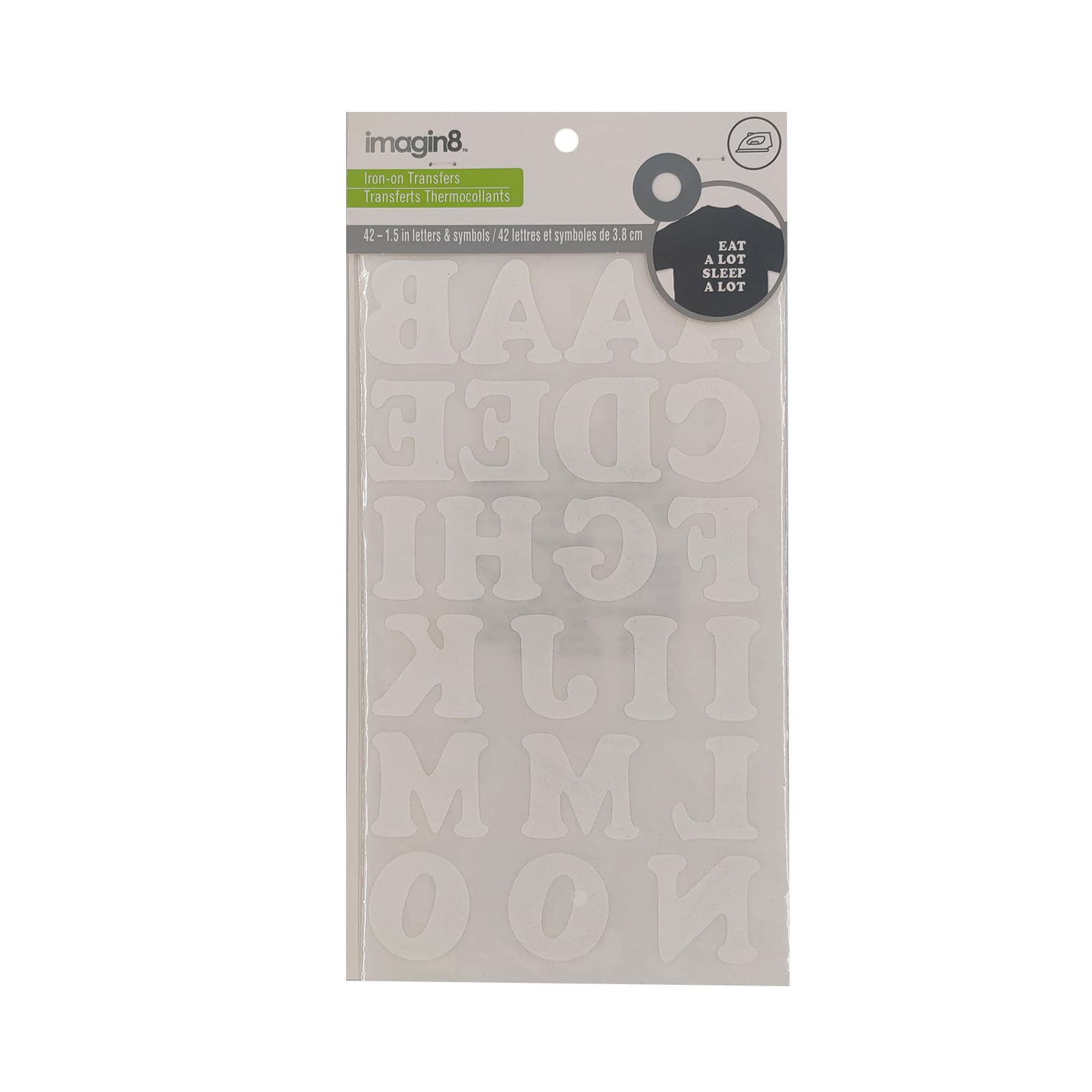 12 Pack: Iron-On White Flocked Cooper Letters by Imagin8&#x2122;