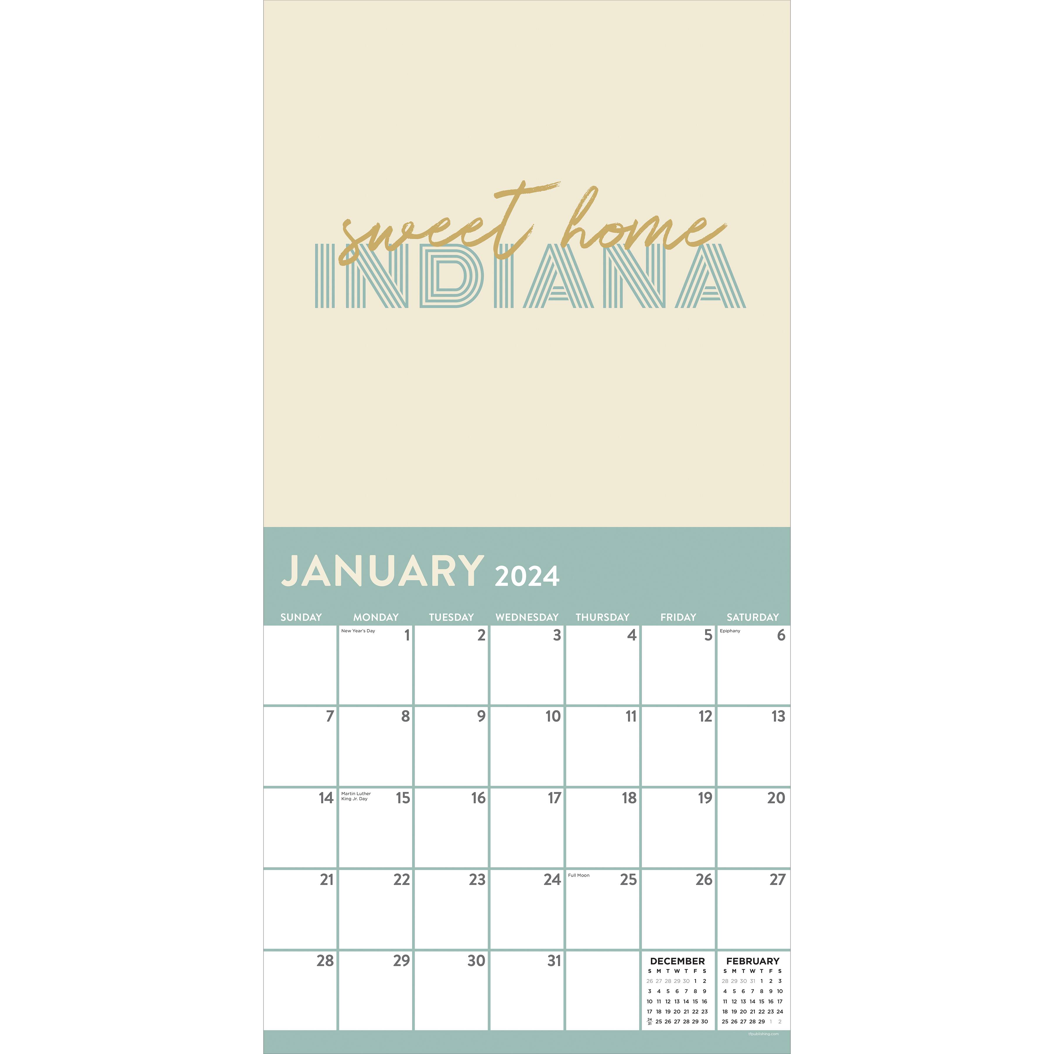 TF Publishing 2024 Home: Indiana Wall Calendar
