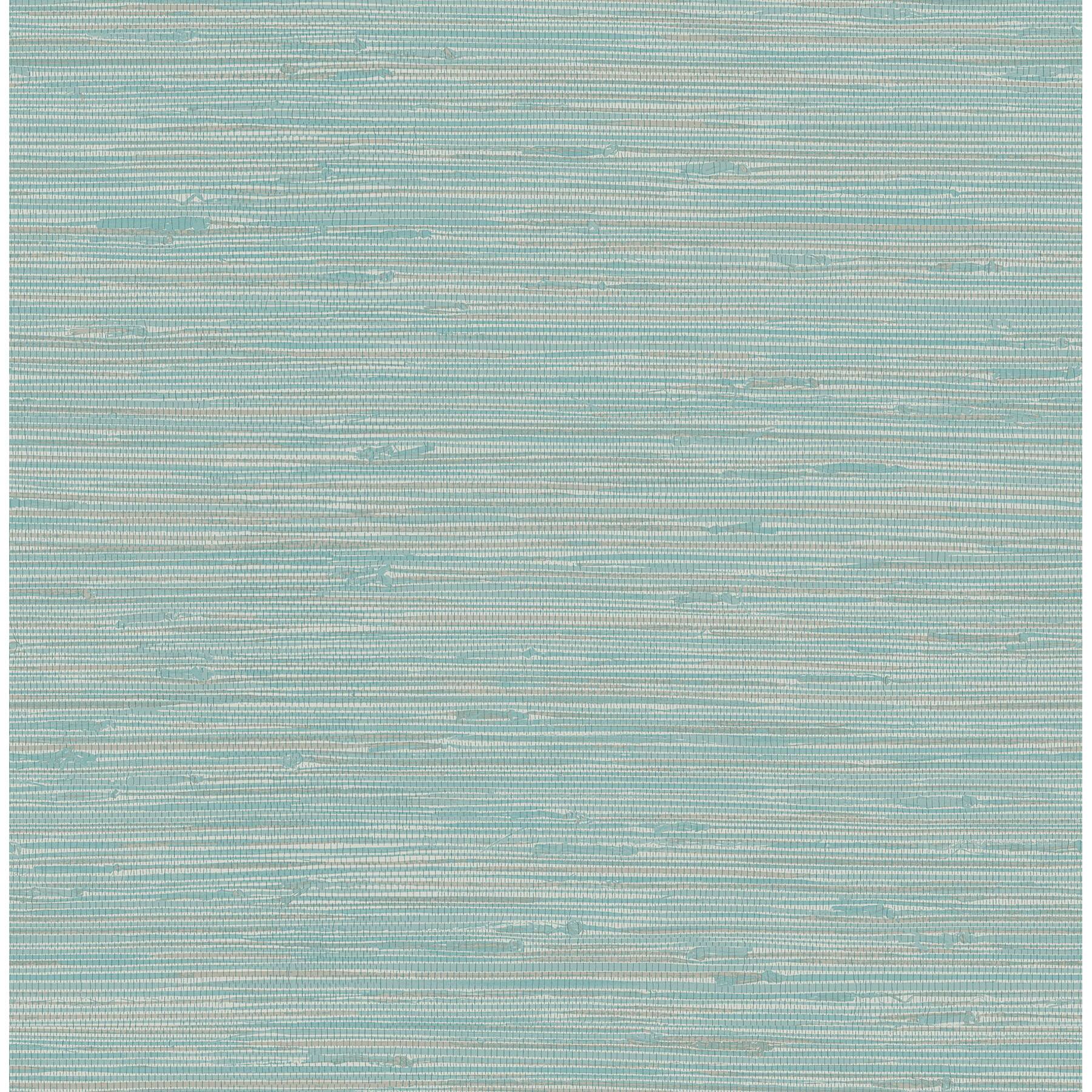 NuWallpaper Teal Tibetan Grasscloth Peel &#x26; Stick Wallpaper