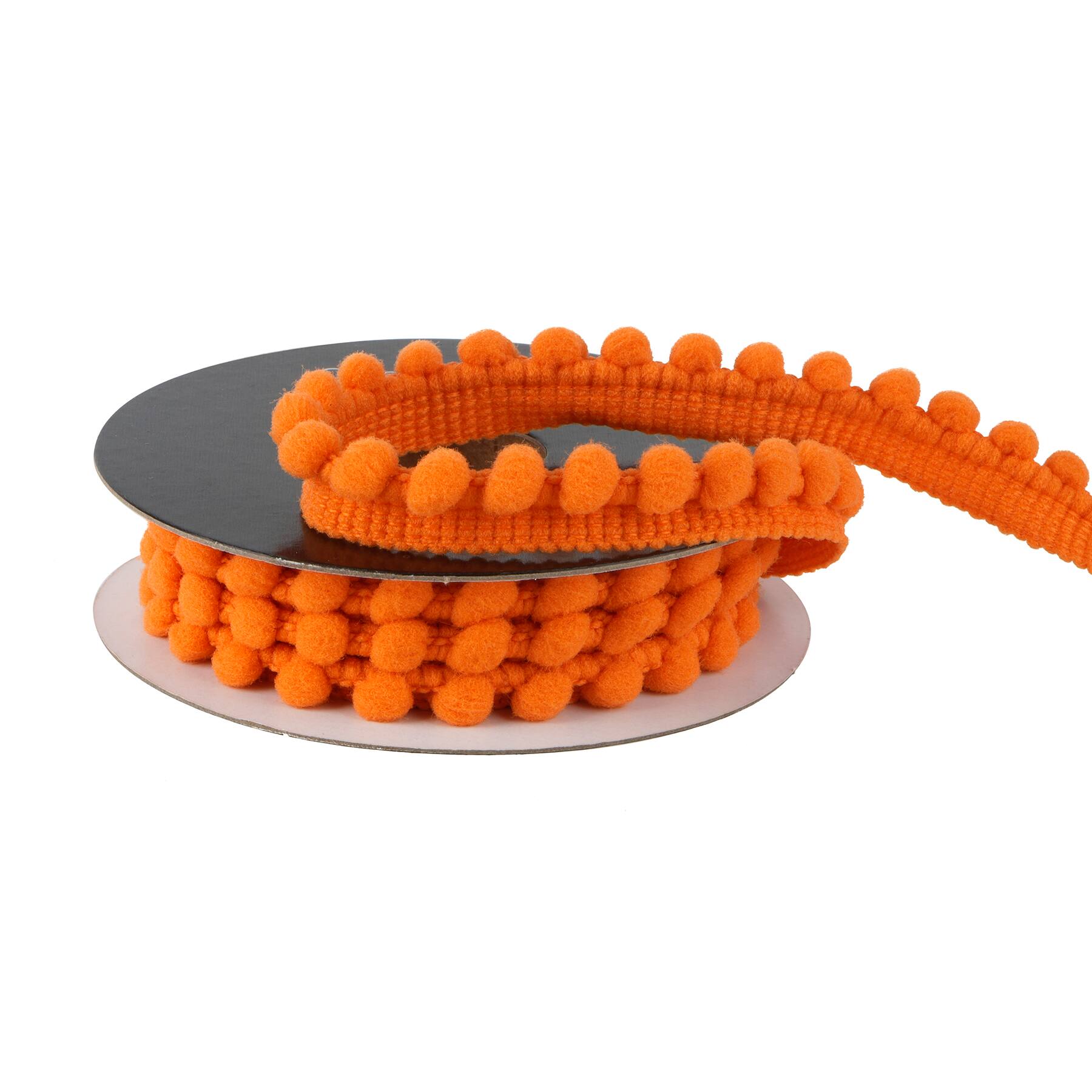 3/8&#x22; x 3yd. Orange Pom Pom Ribbon by Celebrate It&#xAE; Halloween