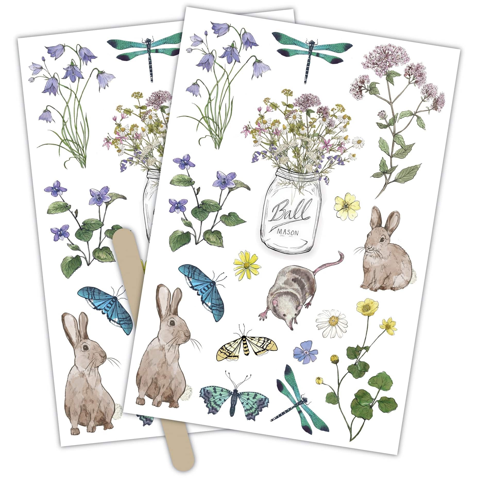 Craft Consortium Wildflower Meadow Rub-On Transfers