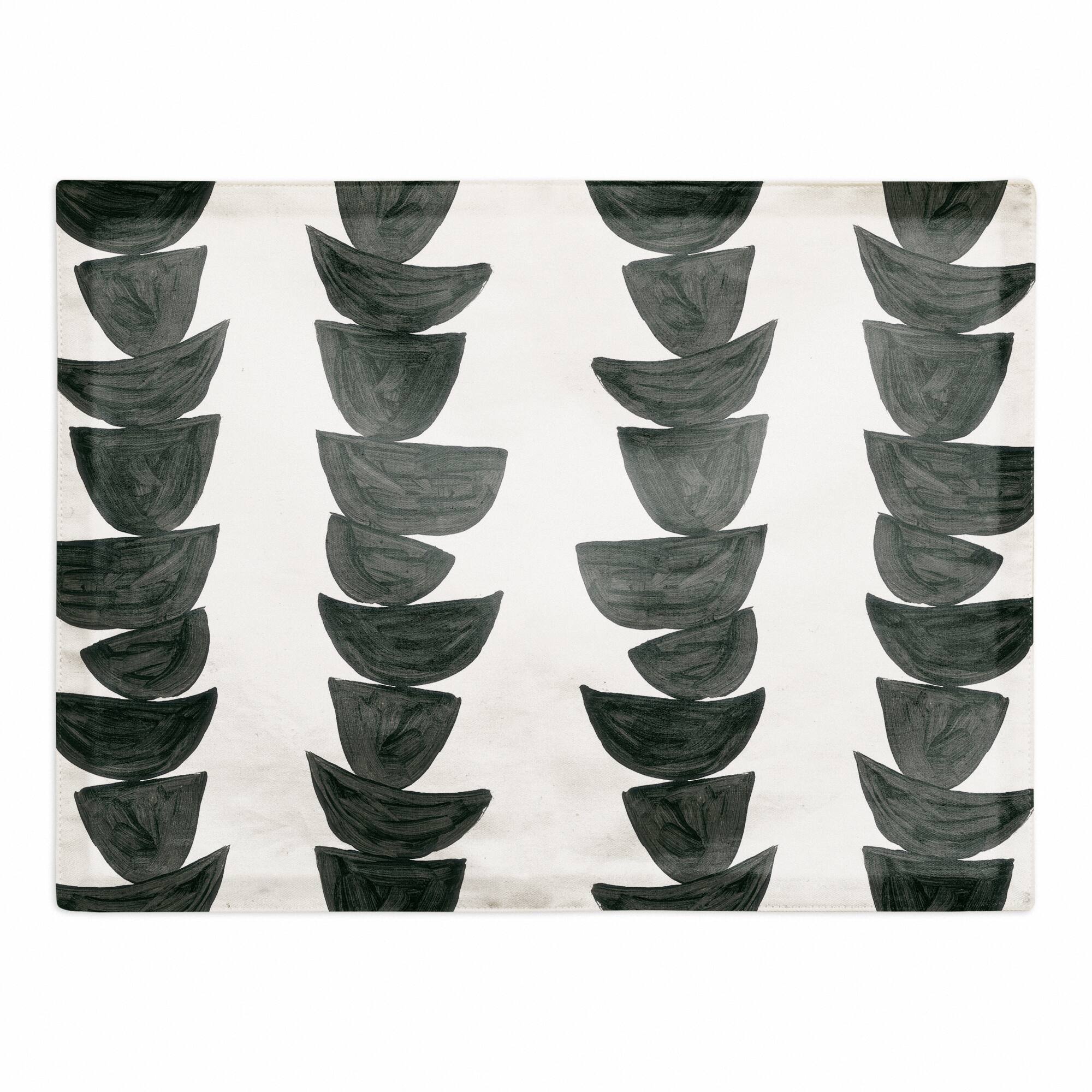 Monochromatic Stacked Bowls Cotton Twill Placemat