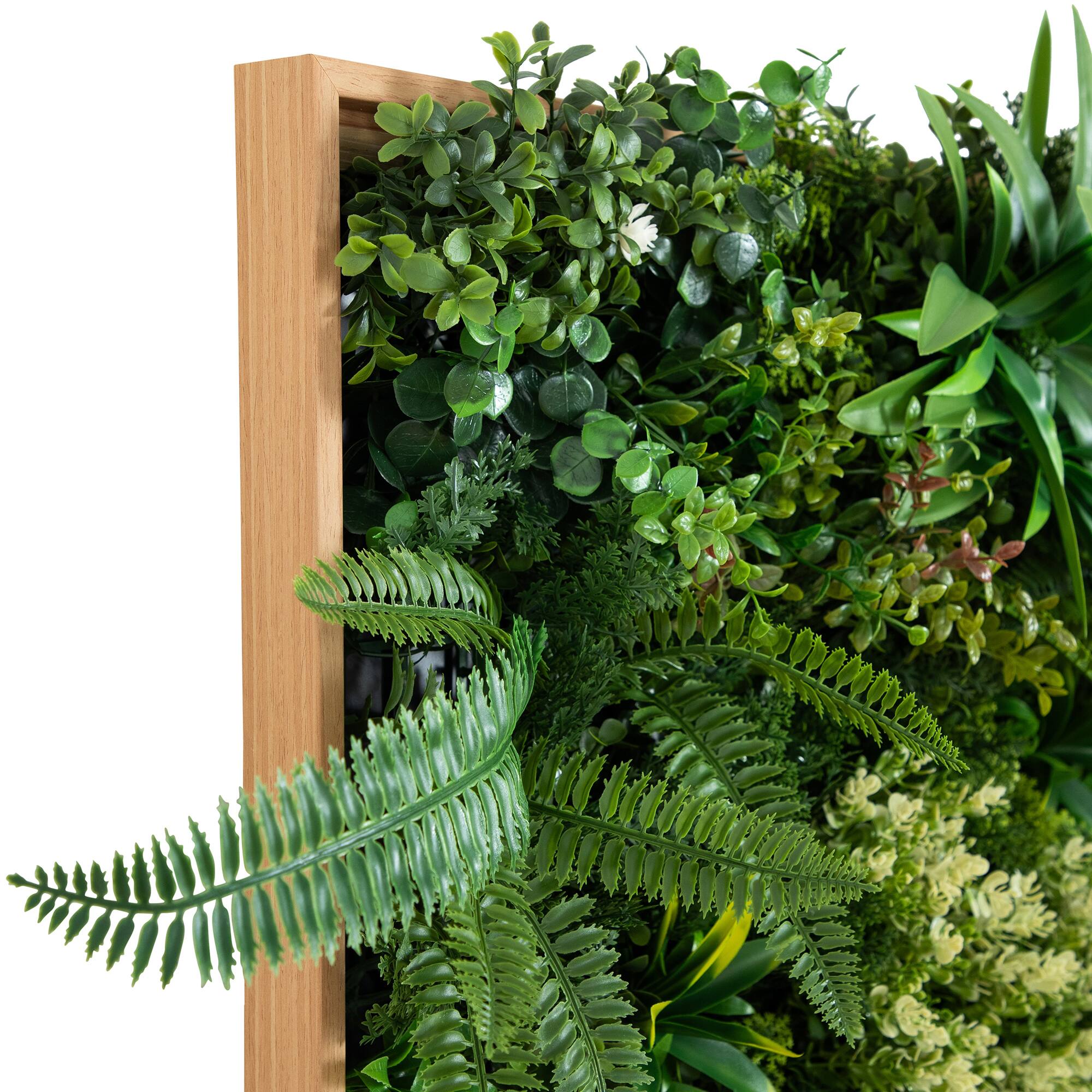 20&#x22; Framed Queensland Rainforest Artificial Living Wall Art Panel