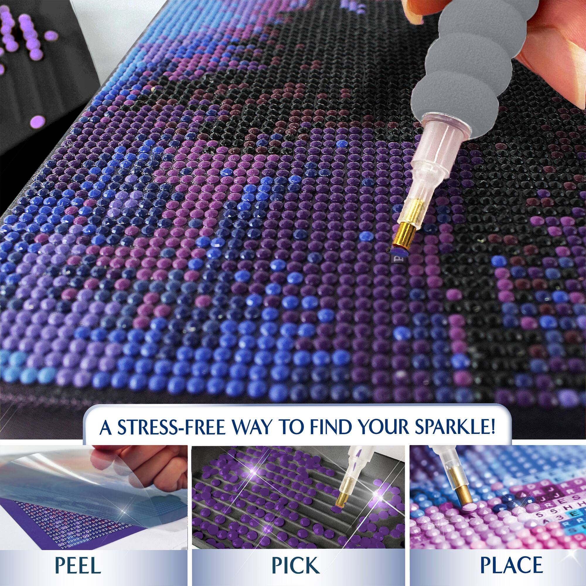 ArtSkills&#xAE; Brilliant Art Beach Sunset Stretched Canvas Diamond Painting Kit