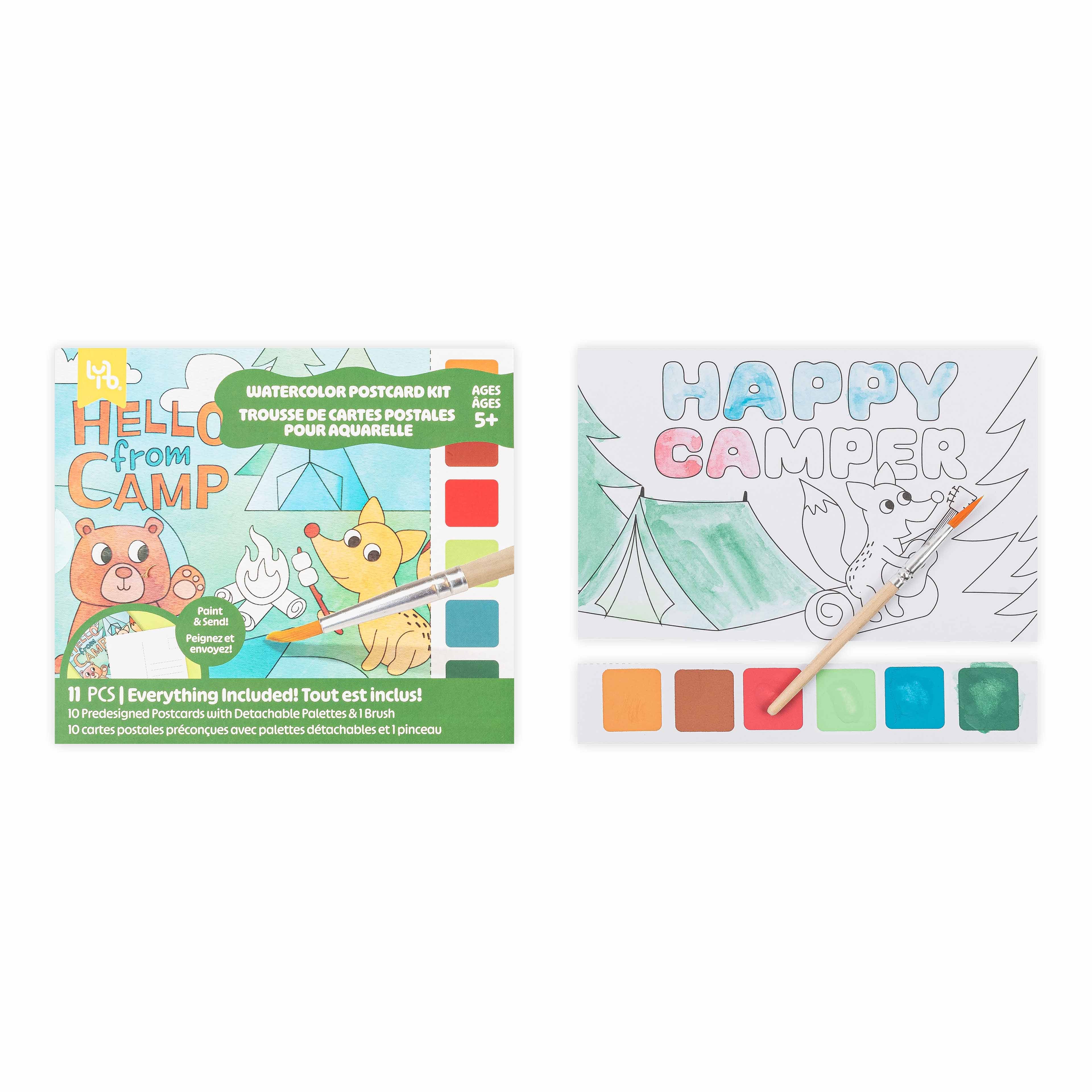 Little Yellow Bicycle&#xAE; Hello from Camp Watercolor Postcard Kit