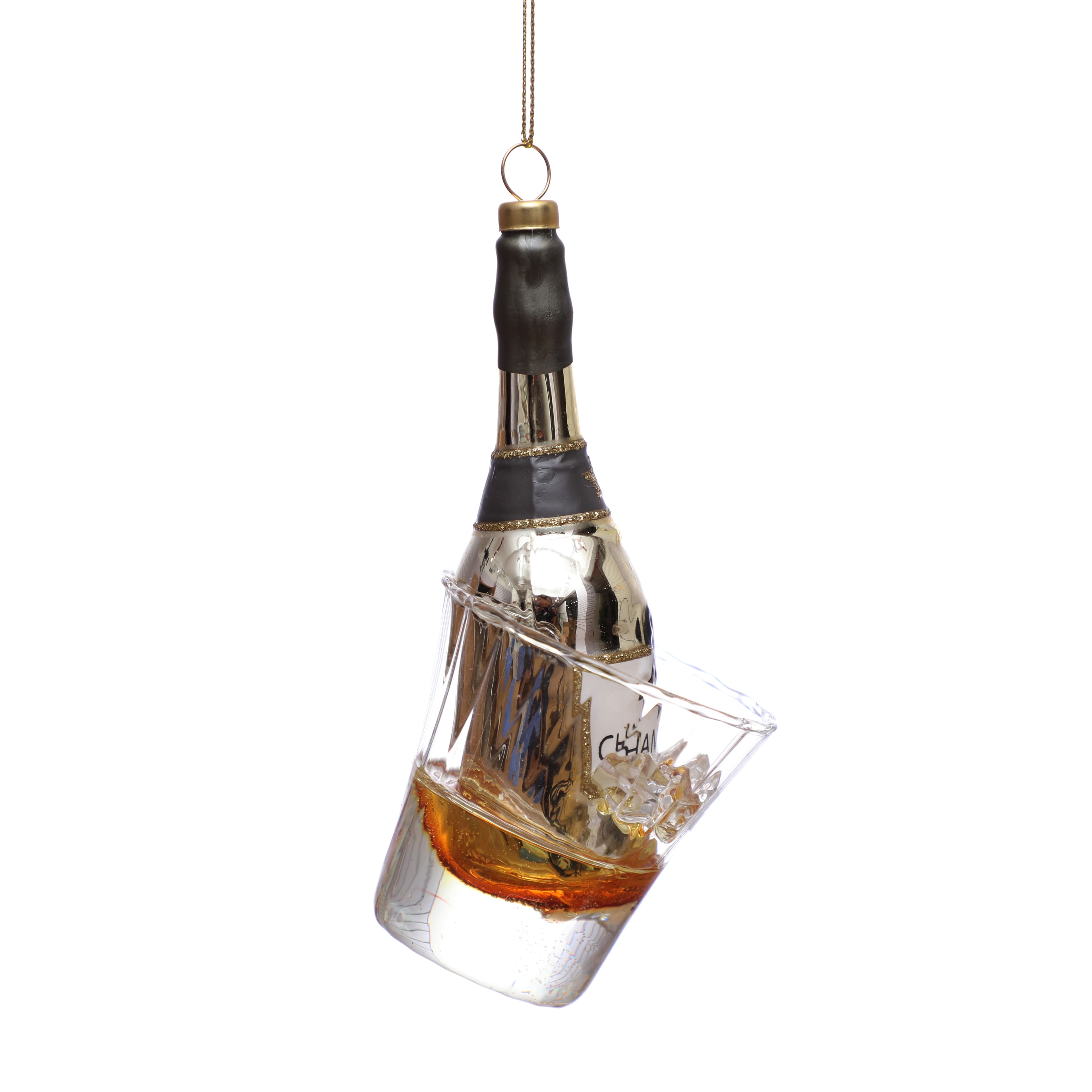 5.5&#x22; Champagne in Bucket Glass Ornament by Ashland&#xAE;