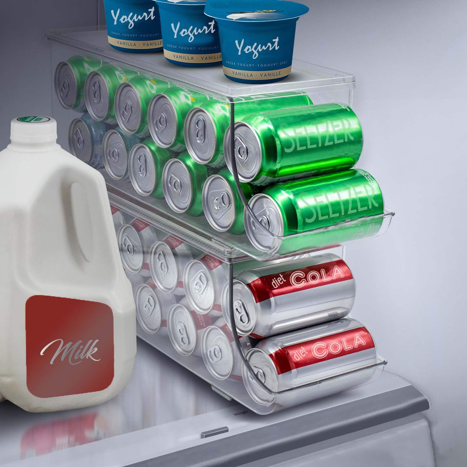 Sorbus Clear 12-Can Soda Can Organizer