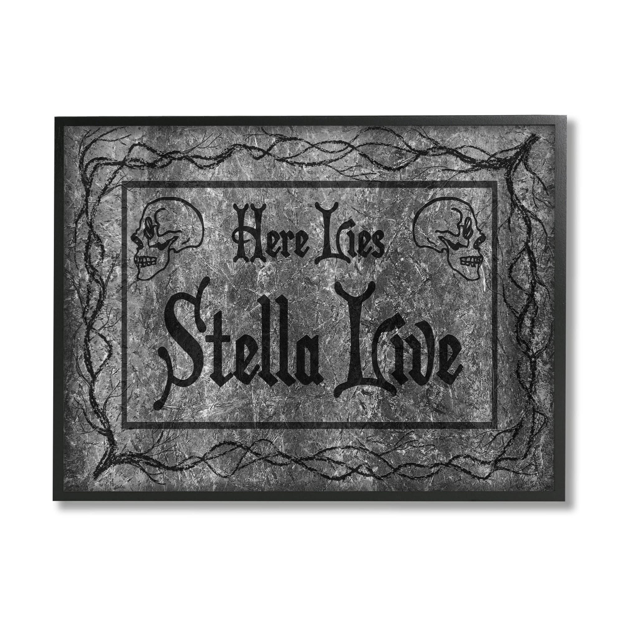 Stupell Industries Here Lies Stella Live Grave Framed Giclee Art