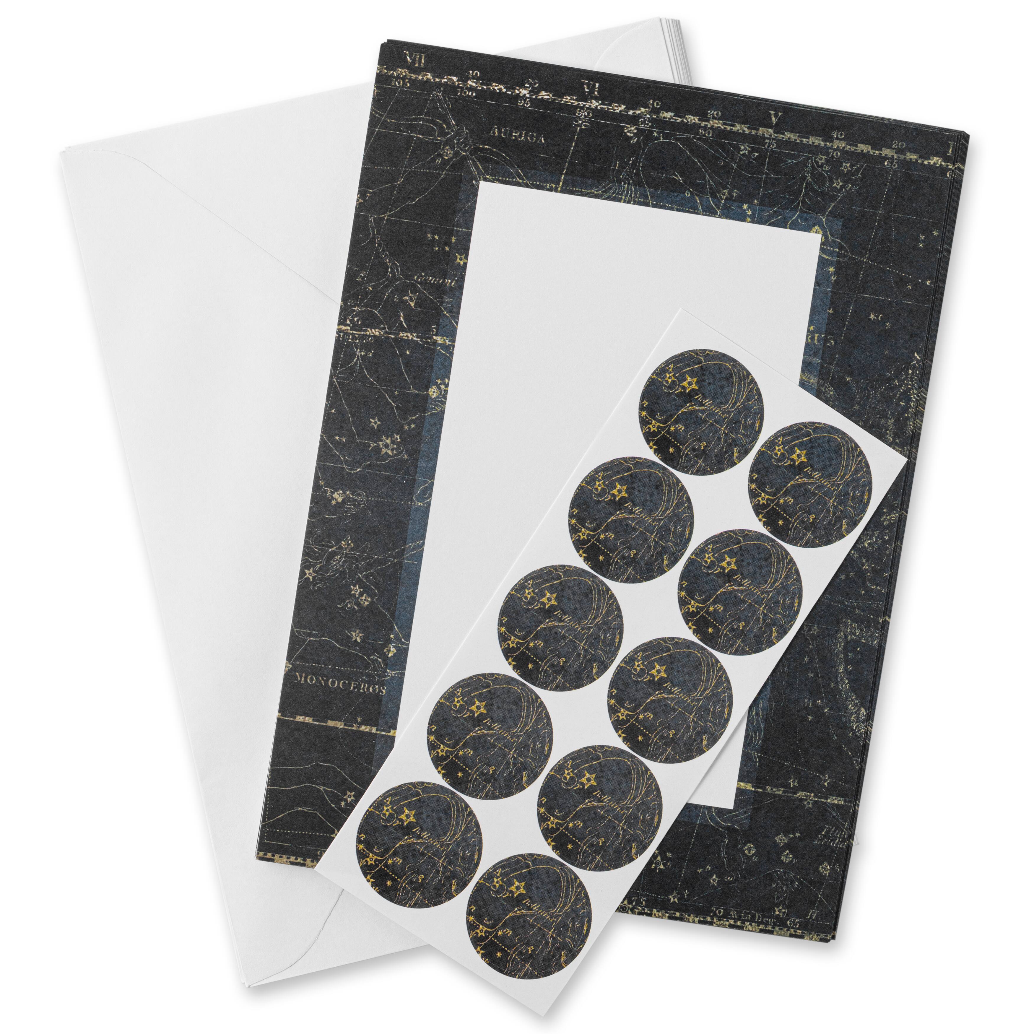 12 Packs: 10 ct. (120 total) 5" x 7" Celestial Flat Cards & Envelopes by Recollections™