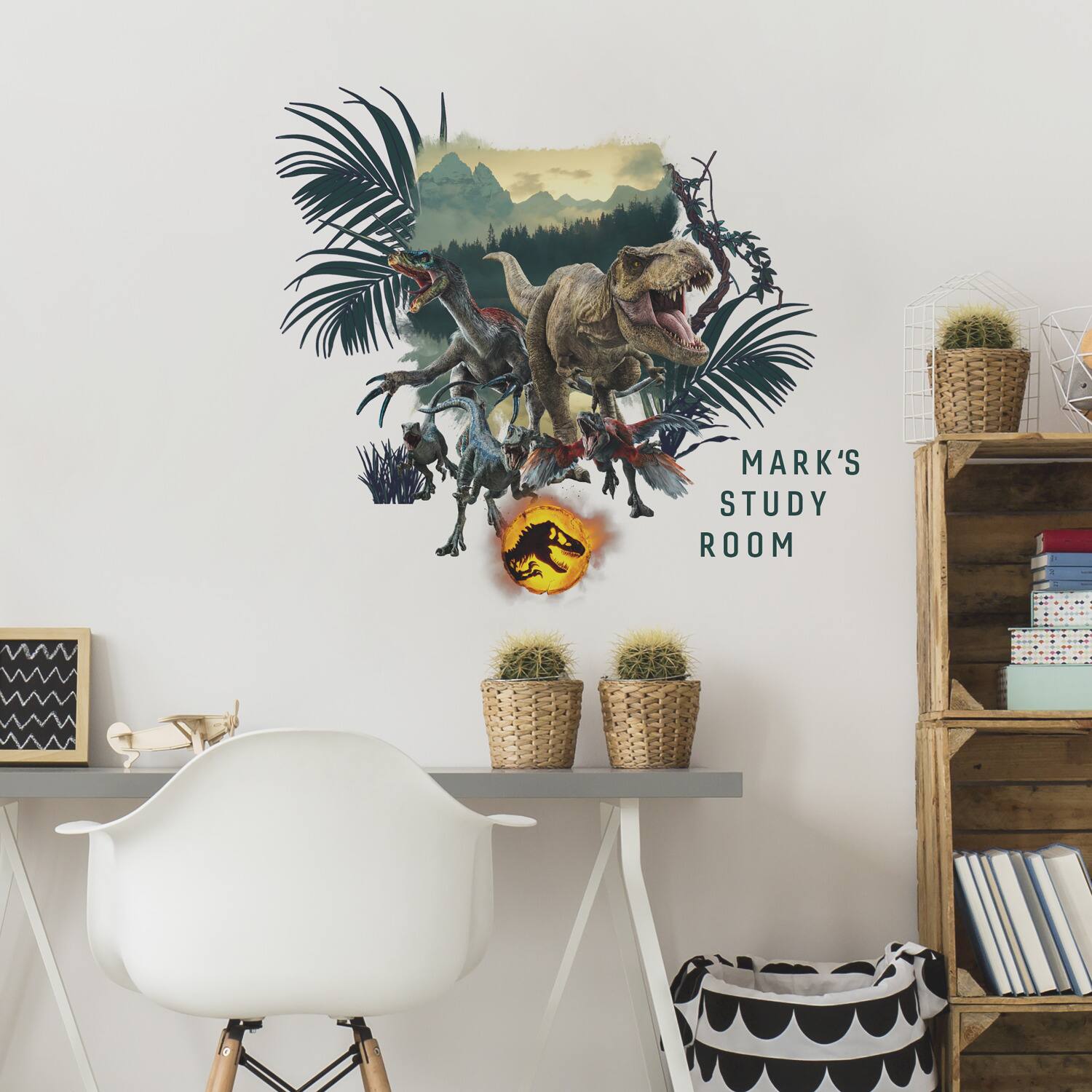 RoomMates Jurassic World: Dominion Peel &#x26; Stick Giant Wall Decals w/ Alphabet