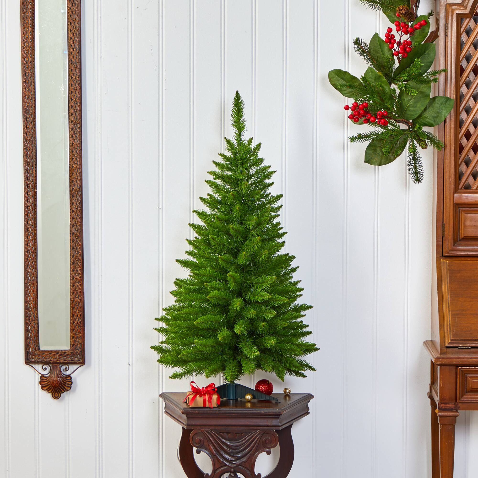 Parchment Paper With Christmas Background Canvas Pine Burned Photo