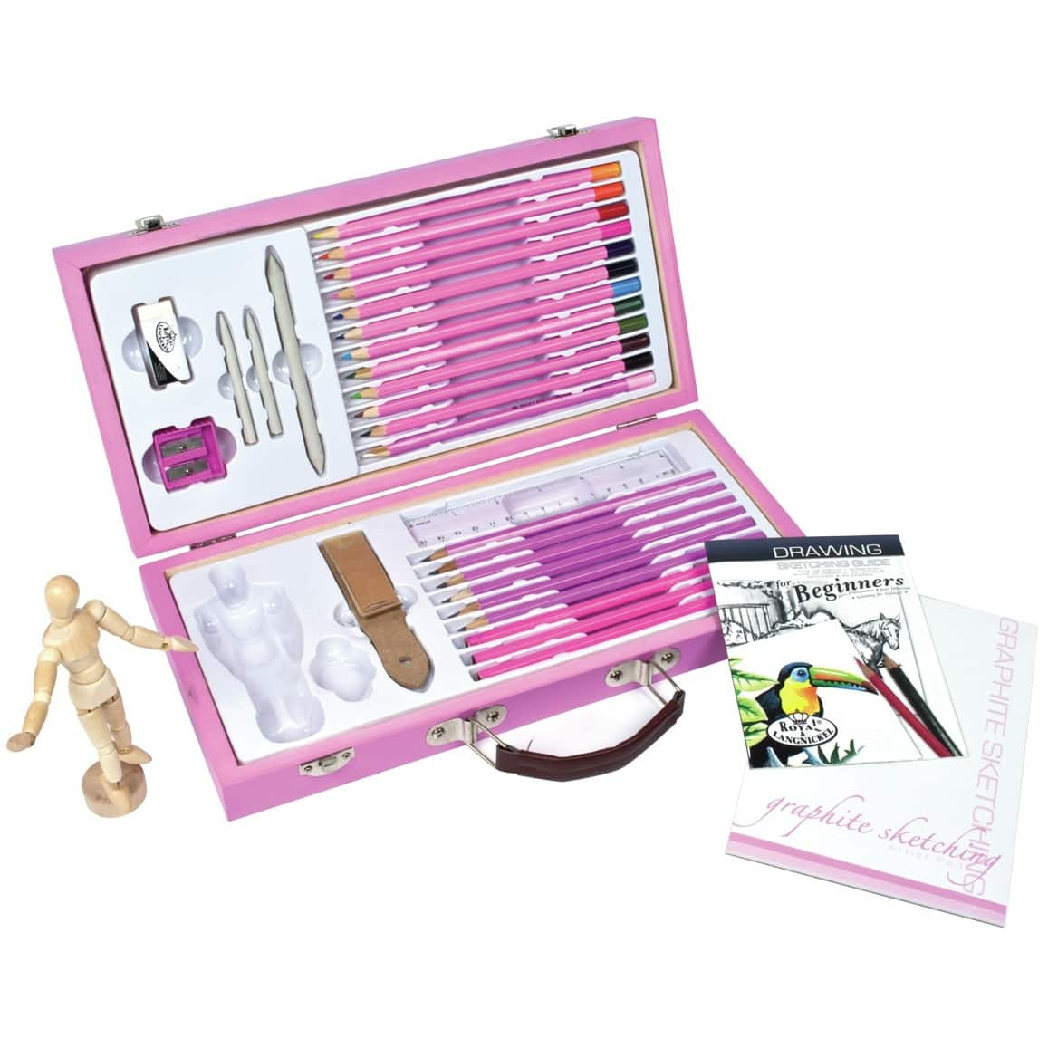 Royal & Langnickel Pink Art Sketching and Drawing Set, Kids, Beginners, 32pc