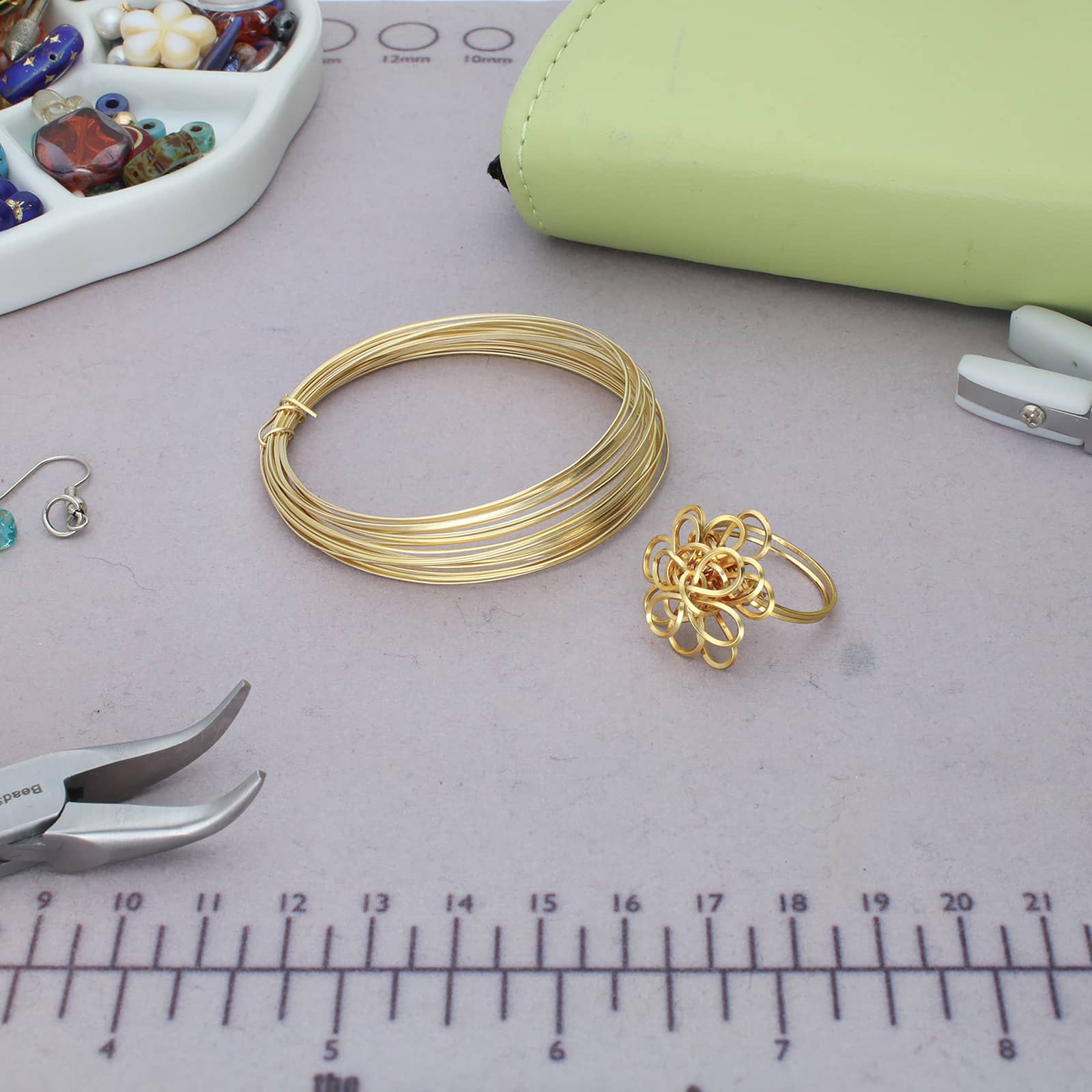 The Beadsmith® Wire Elements™ 21 Gauge Tarnish Resistant Half Round Soft Temper Wire, 4yd.