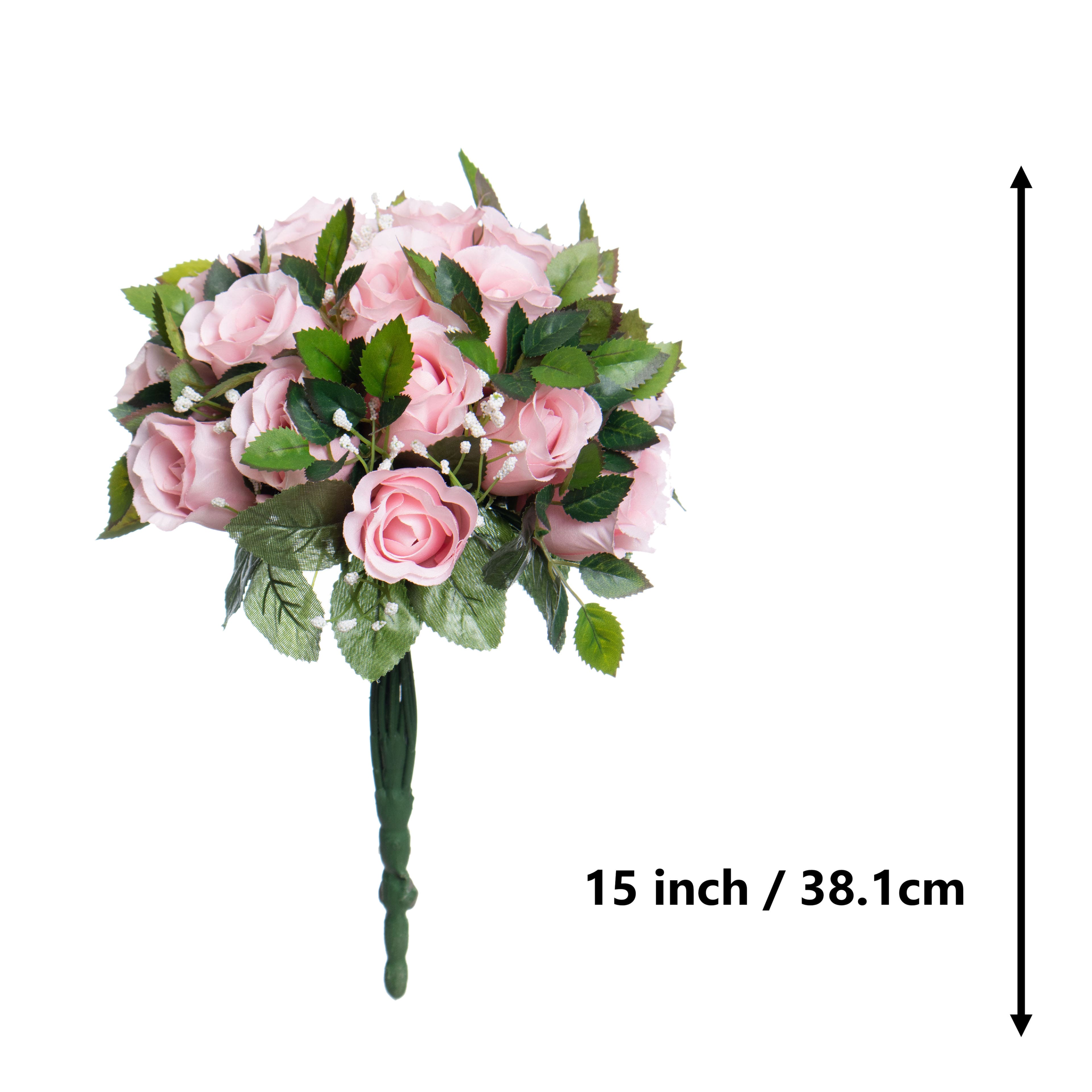 15" Pink Rose Bush by Ashland®