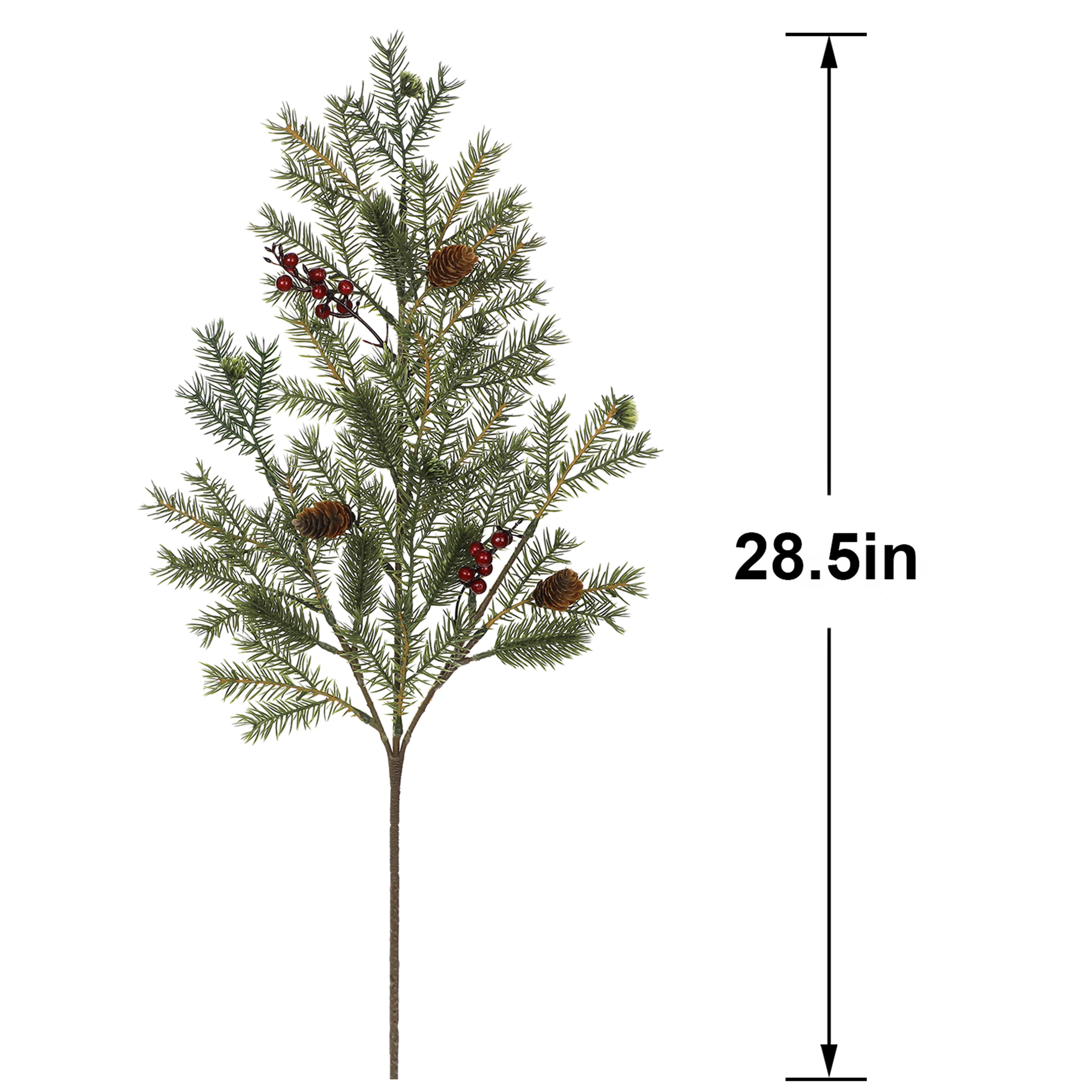 28.5&#x22; Green Angel Pine with Berry &#x26; Pinecone Stem by Ashland&#xAE;