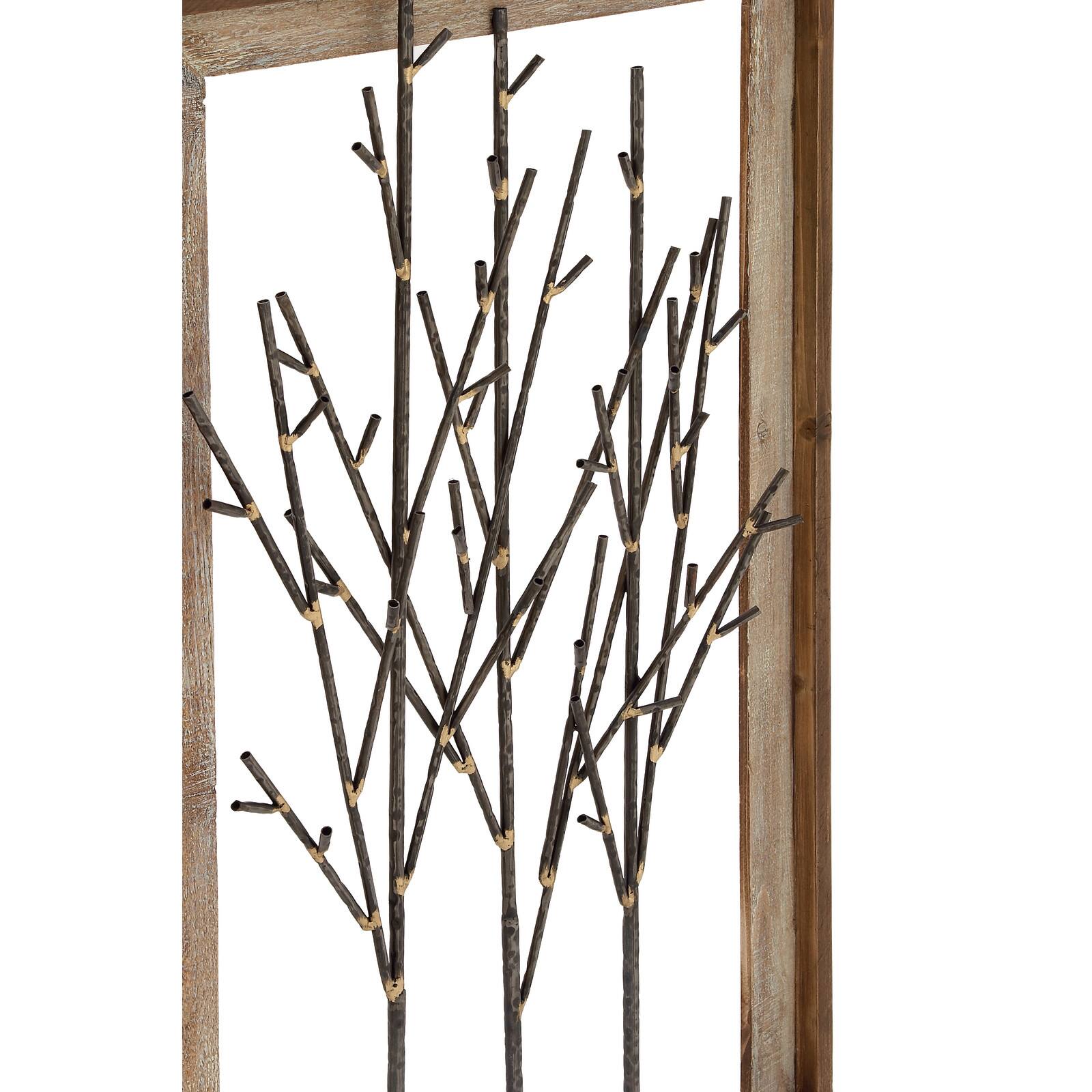 36&#x22; Brown Metal Contemporary Wall D&#xE9;cor