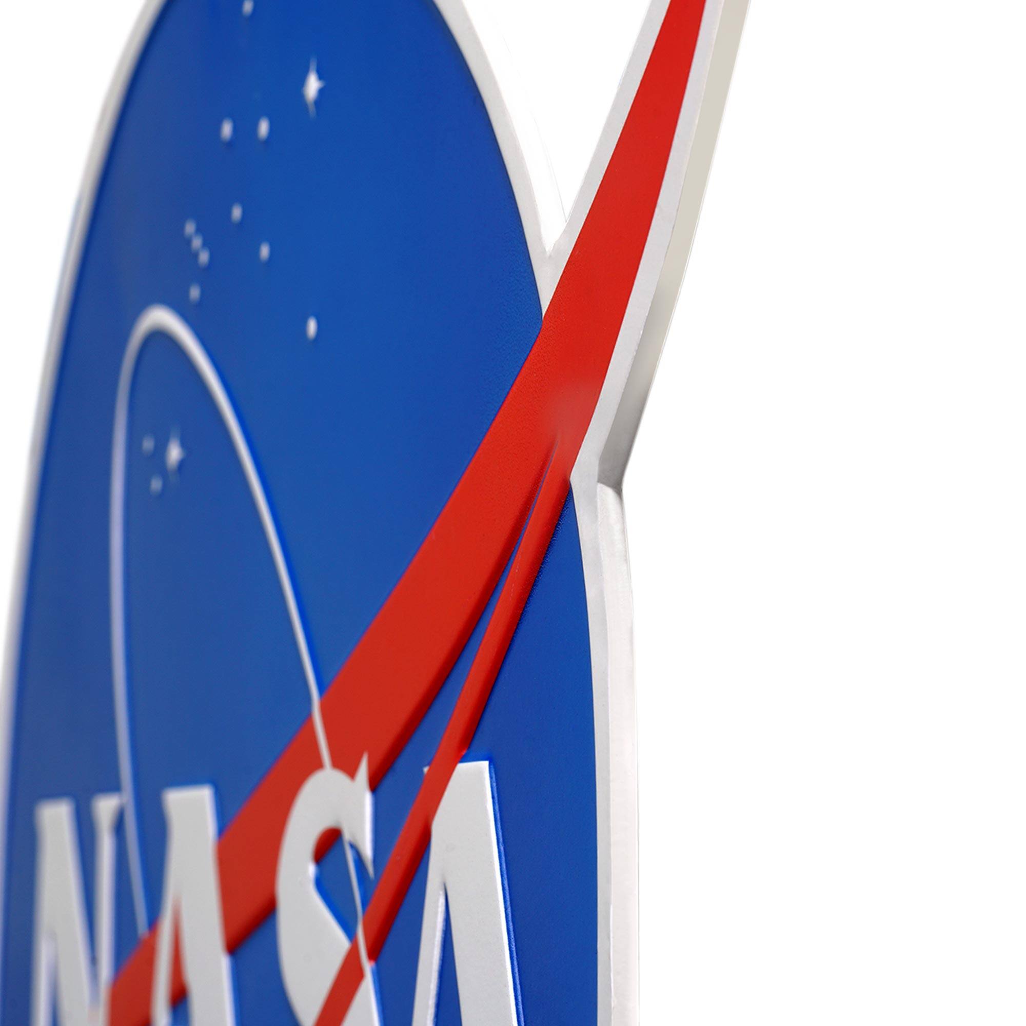 NASA Space Logo Embossed Shaped Metal Wall Sign