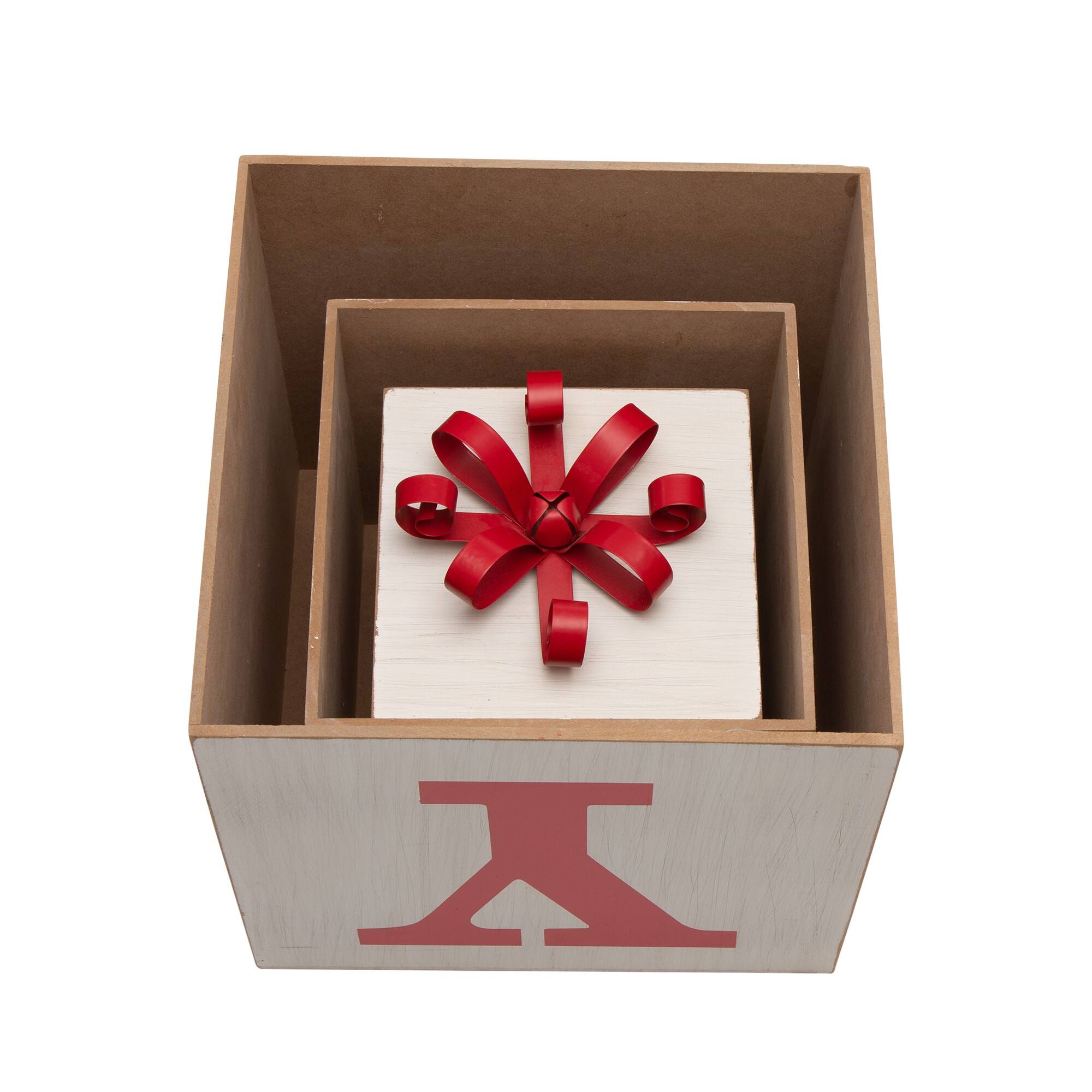 Glitzhome® 32" Wooden Block JOY Porch Décor