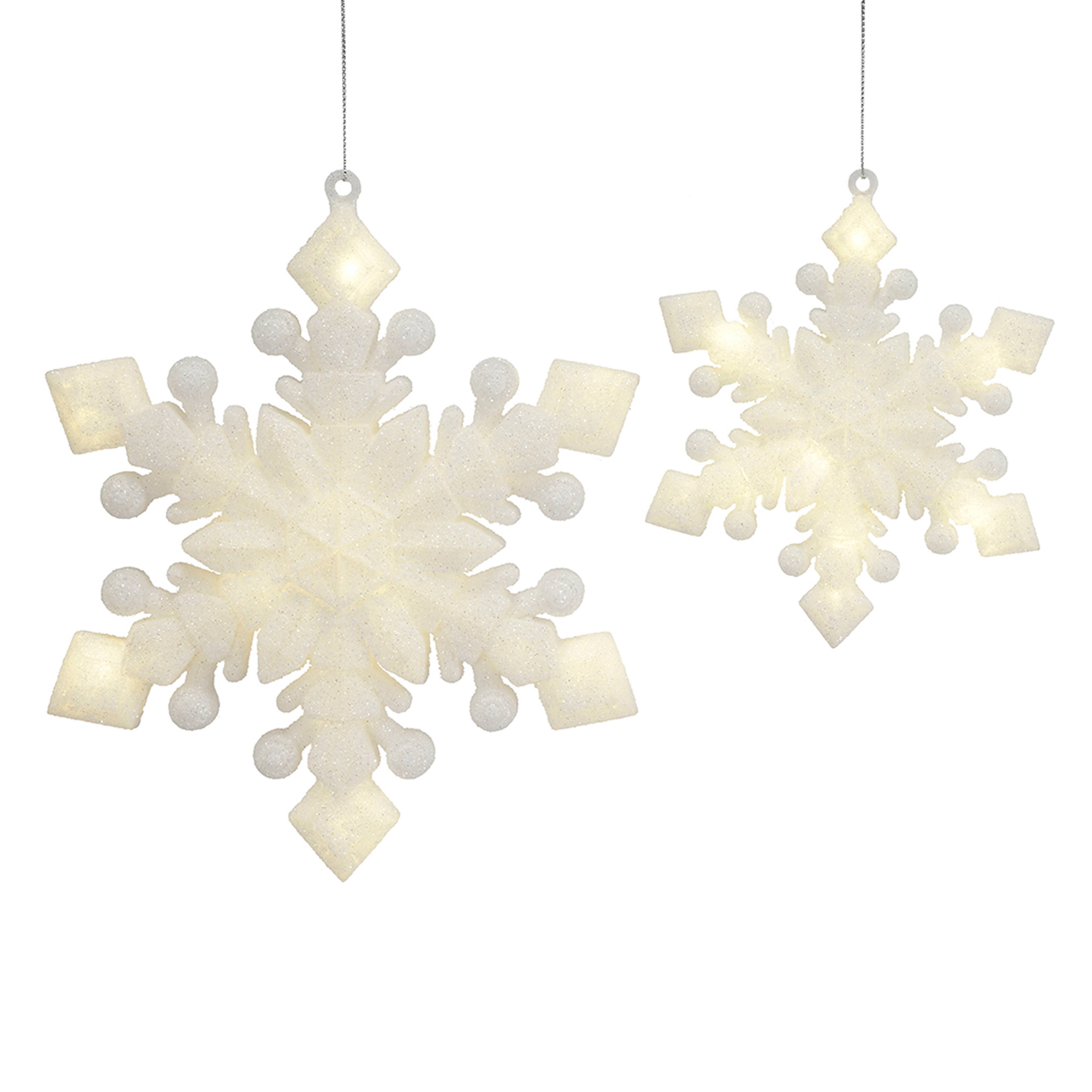 Lumi&#xE8;res &#xE0; DEL blanc chaud de 1,5 m en forme de flocon de neige d&#x27;Ashland