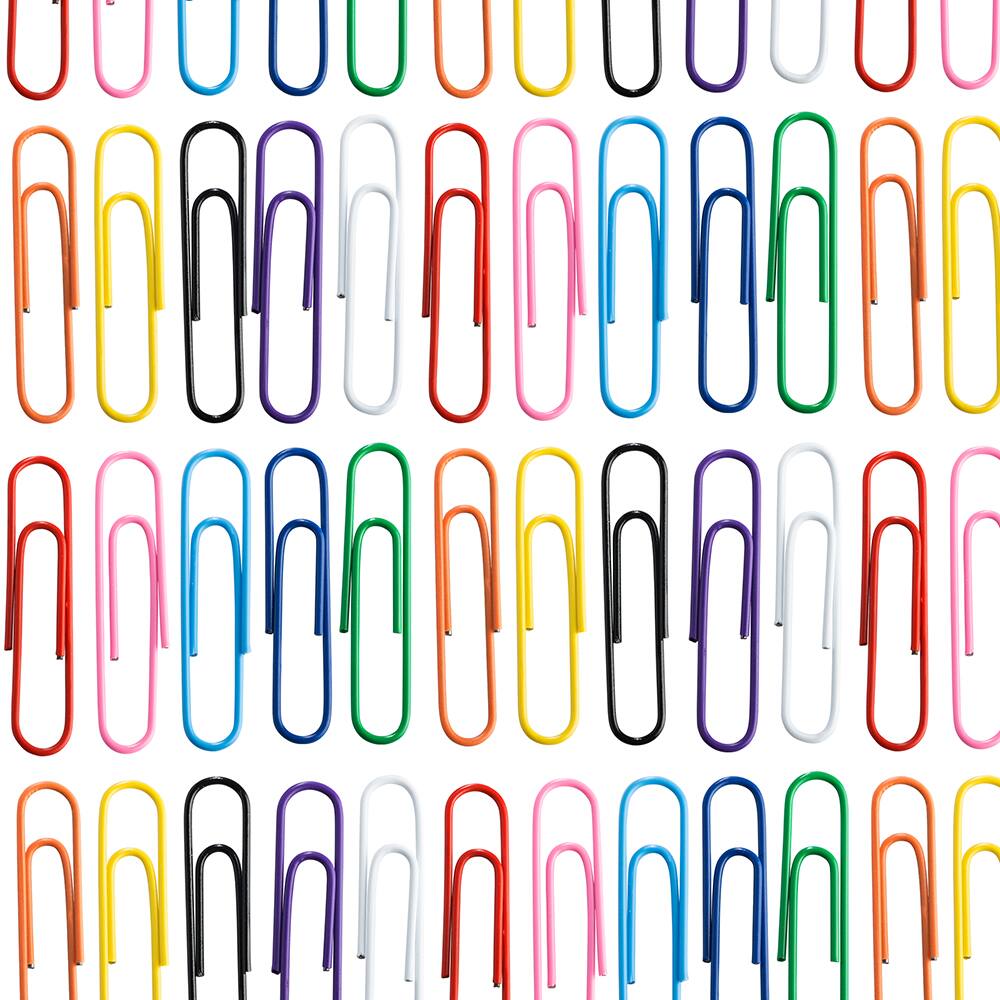 JAM Paper 2&#x22; Assorted Color Jumbo Paper Clips, 10 Packs of 75