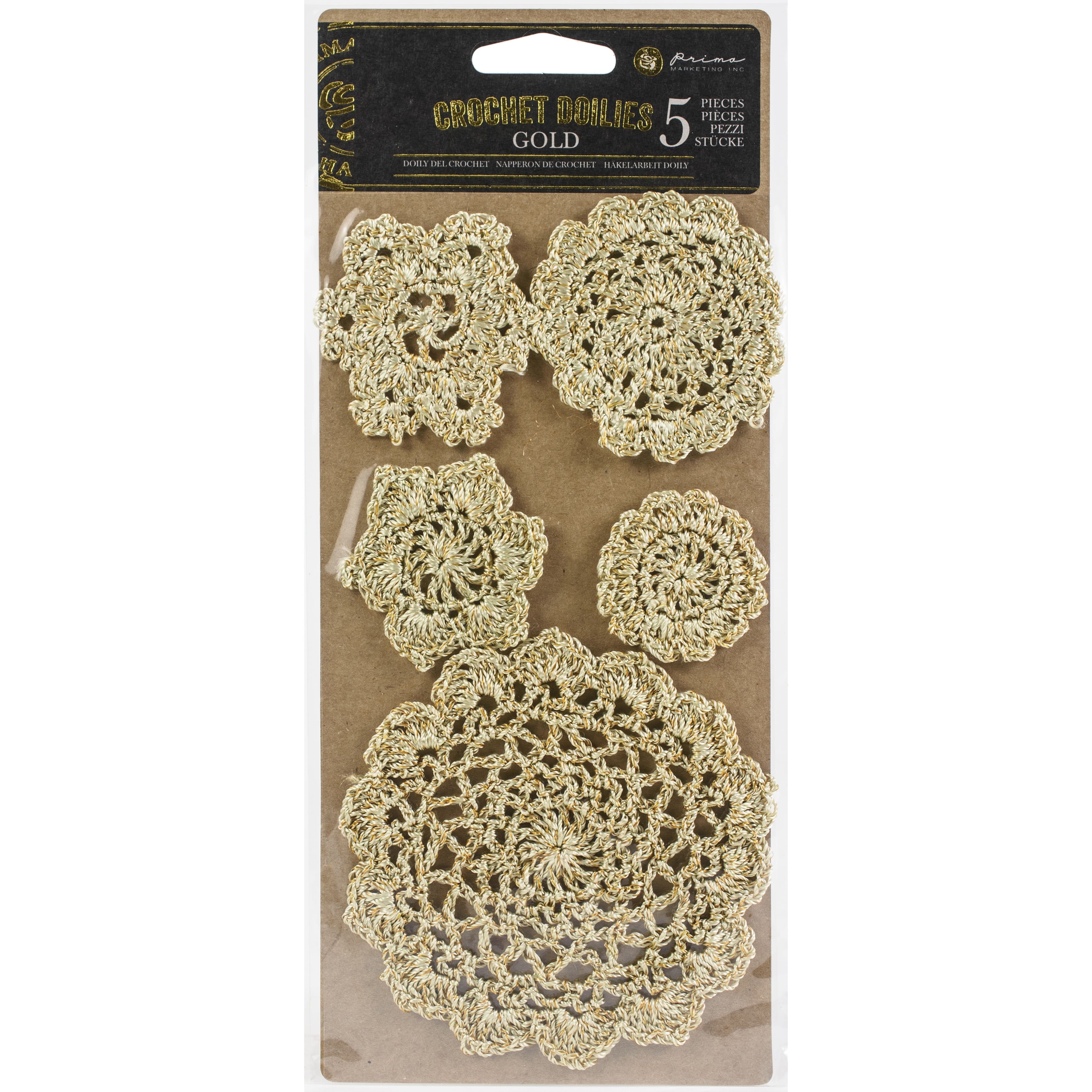 Prima® Gold Crochet Doilies Embellishments Michaels