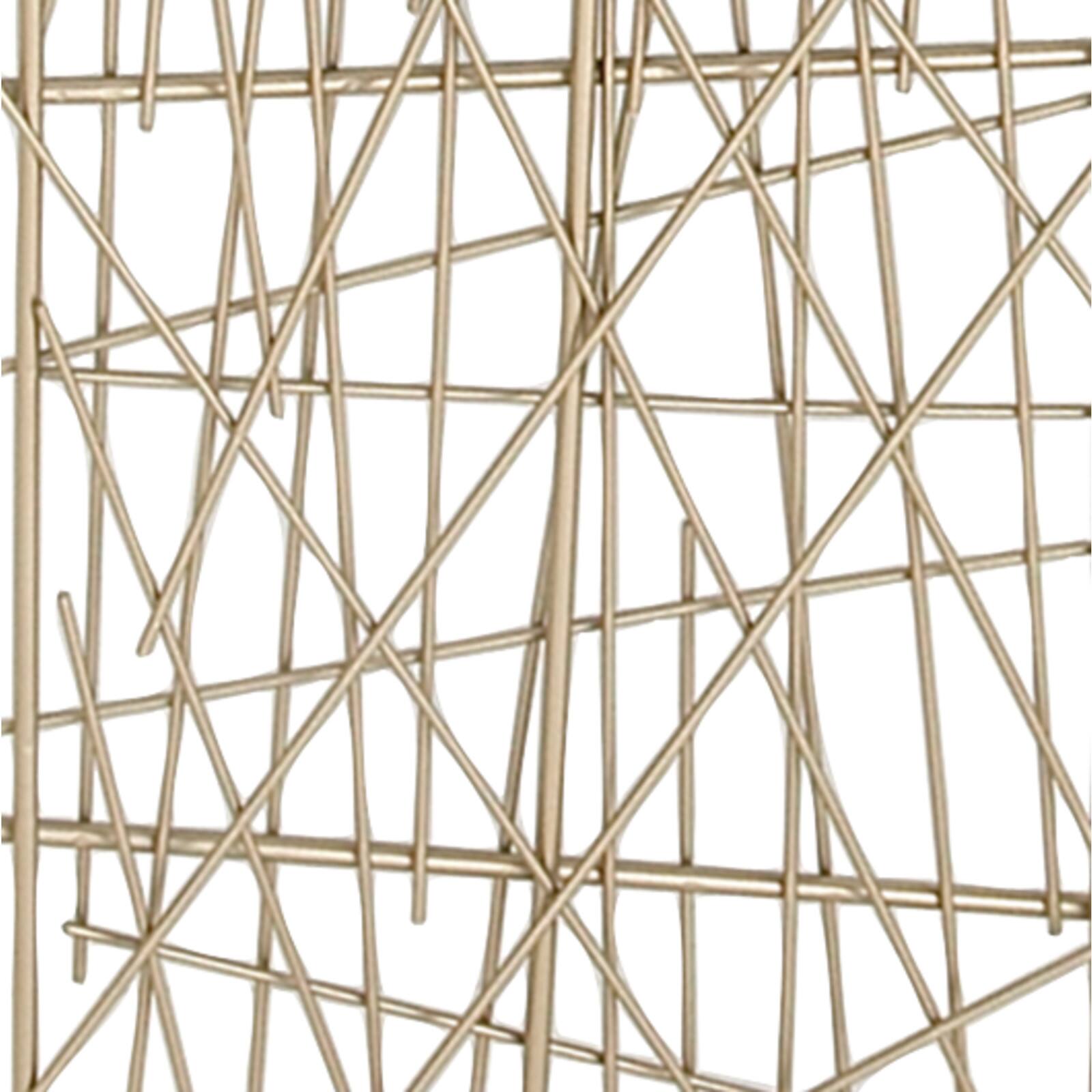 CosmoLiving by Cosmopolitan Gold & Silver Metal Modern Abstract Wall Decor Set