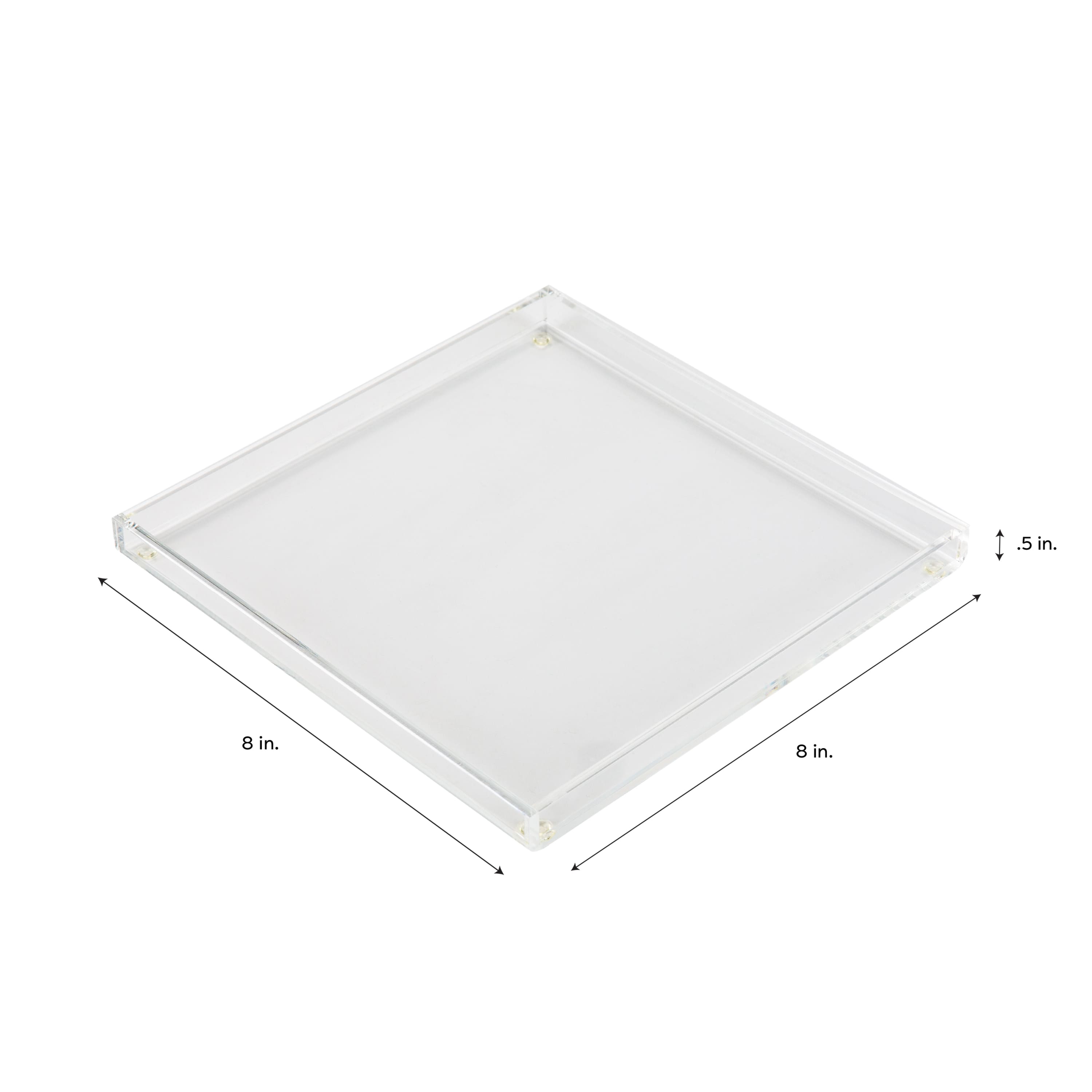 Organize It All 8" Acrylic Clear Accessory Tray