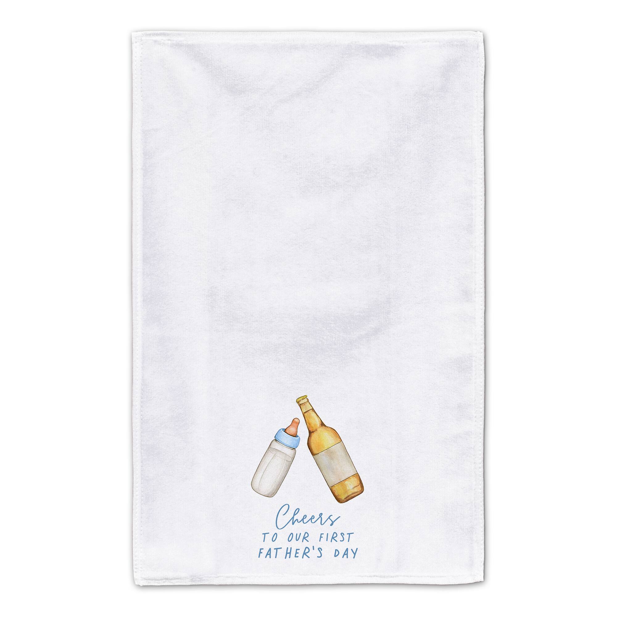 First Father&#x27;s Day Cheers Tea Towel Set
