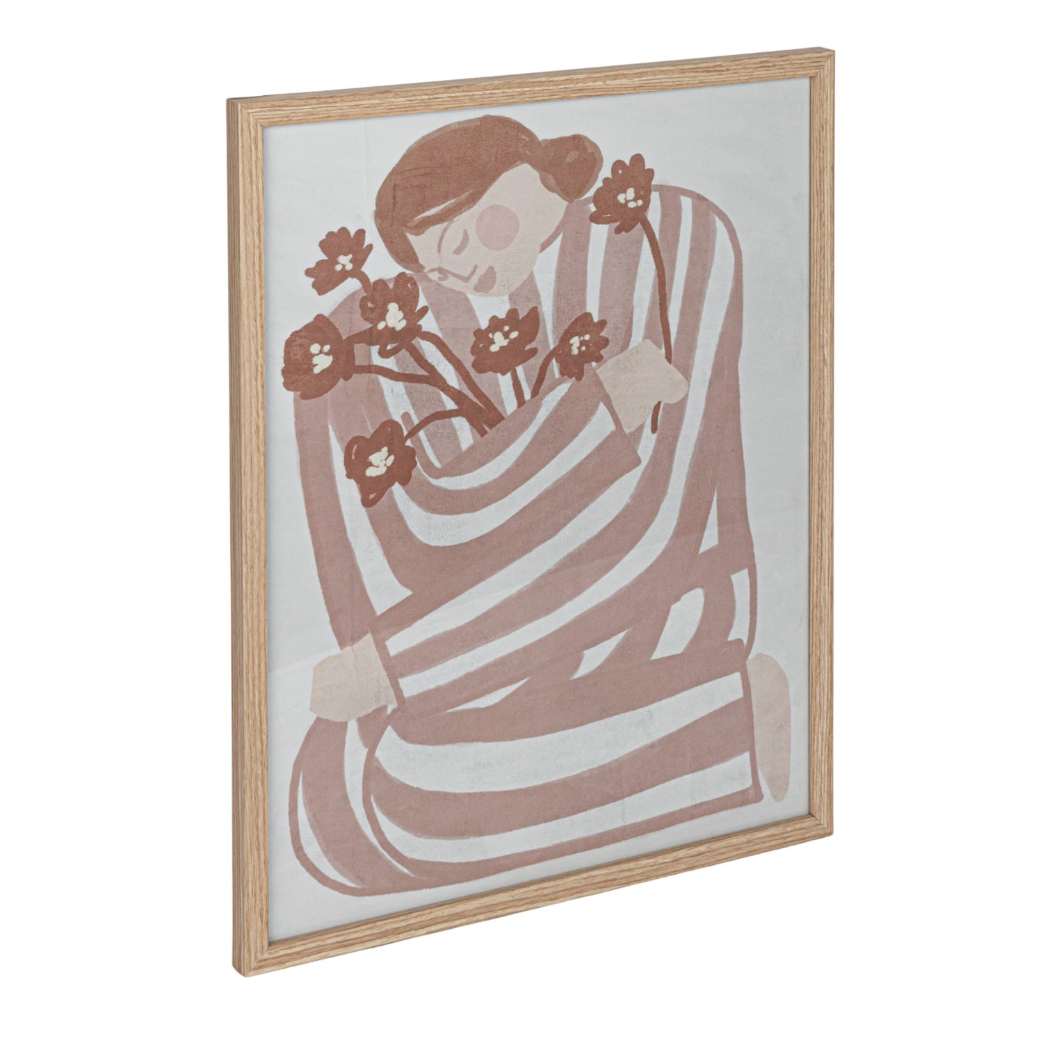 Hello Honey® Multicolor Woman & Flowers Reclaimed Wood & Glass Wall Art
