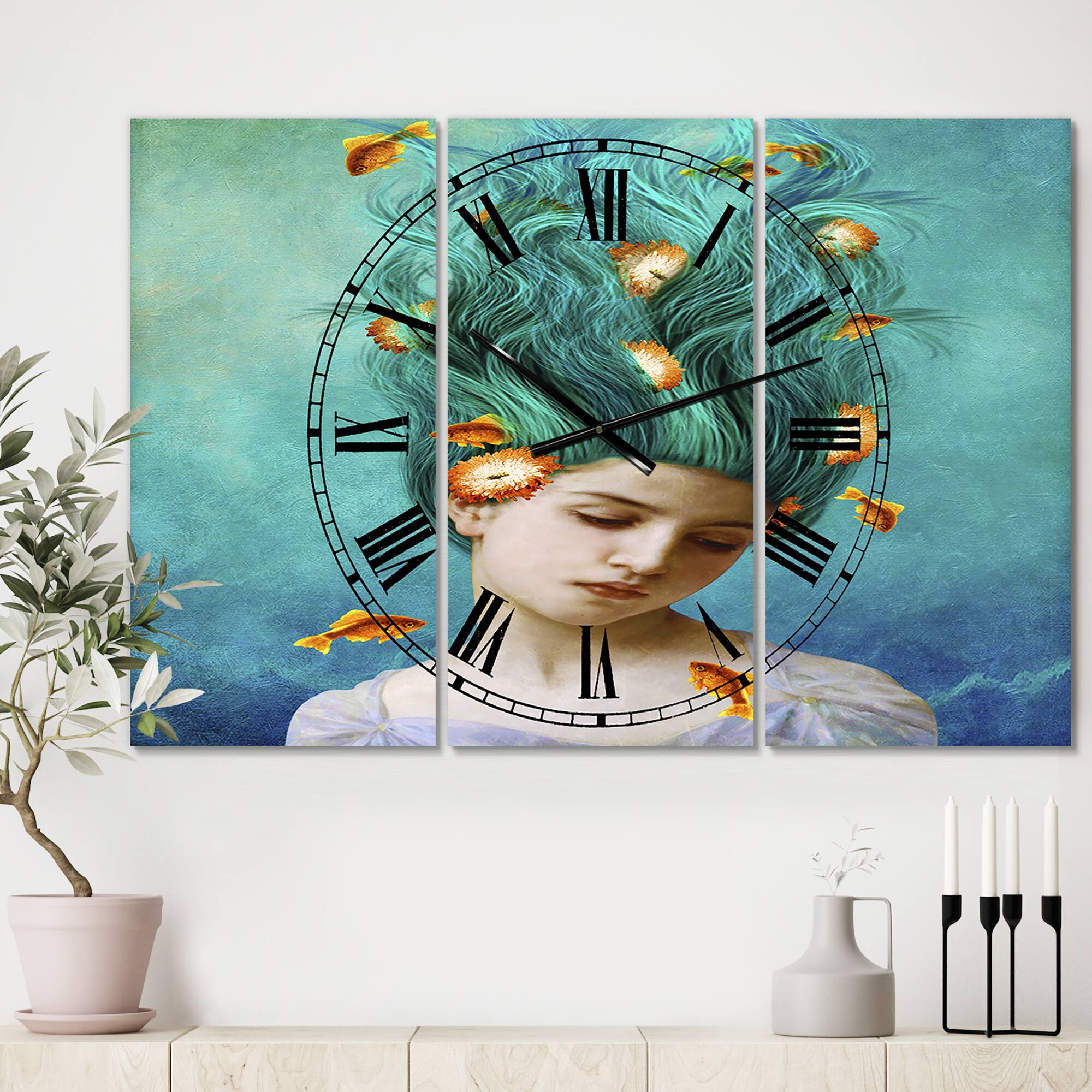 Designart Sweet Allure Modern Multipanel Wall Clock